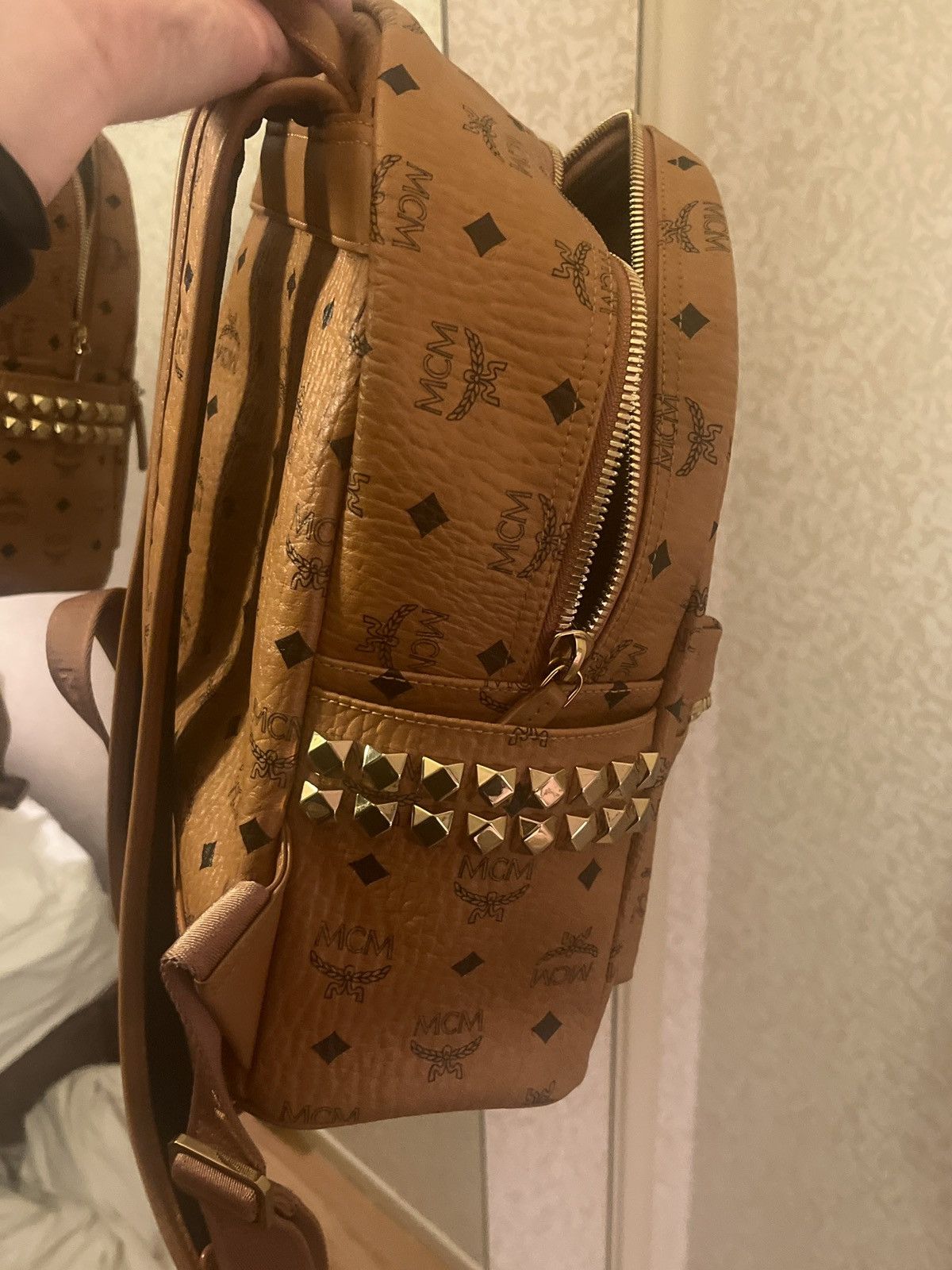 MCM MCM Visetos Stark Side Studs Backpack (S) Size ONE SIZE - 2 Thumbnail