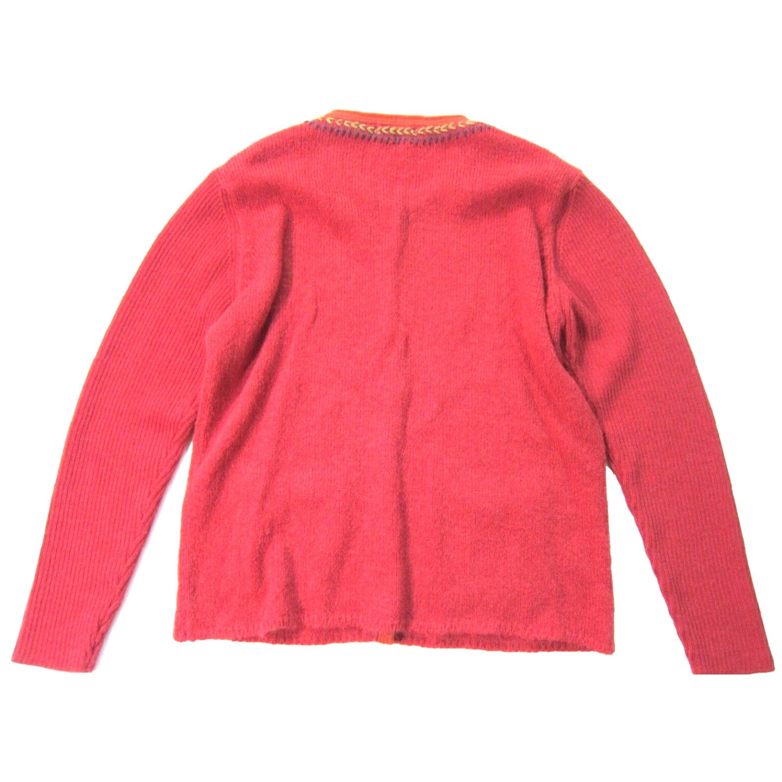 Vintage M F H Knits Cardigan Sweater Red M-L Size M / US 6-8 / IT 42-44 - 2 Thumbnail