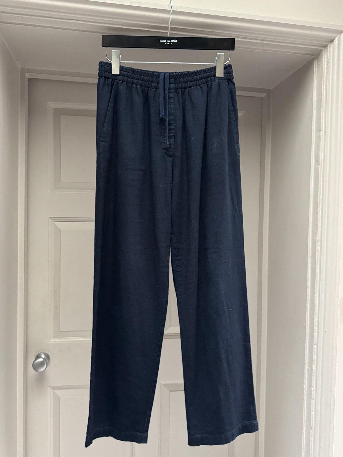 The Row The Row Mens Blue Cotton Drawstring Pants size XS Size US 28 / EU 44 - 4 Thumbnail