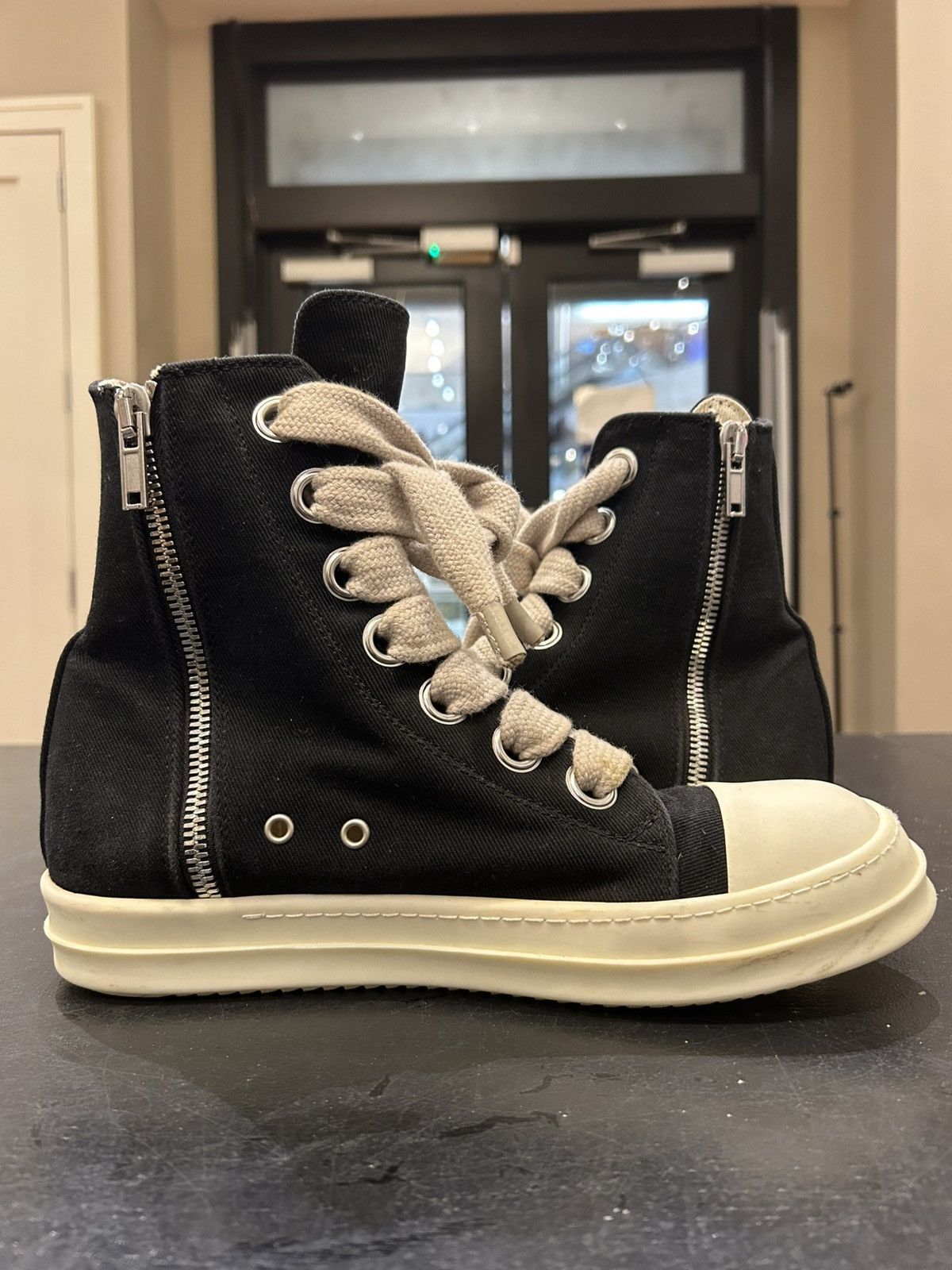 Rick Owens Drkshdw Rick Owens DRKSHDW Jumbolace Ramones Size US 12 / EU 45 - 4 Thumbnail