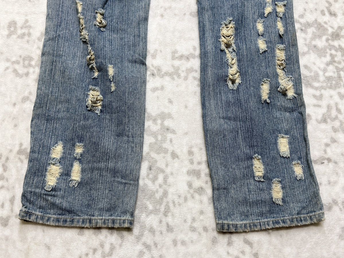 If Six Was Nine Hit Project Distressed Ring Hardware Light Wash Grunge Denim Size US 30 / EU 46 - 13 Thumbnail