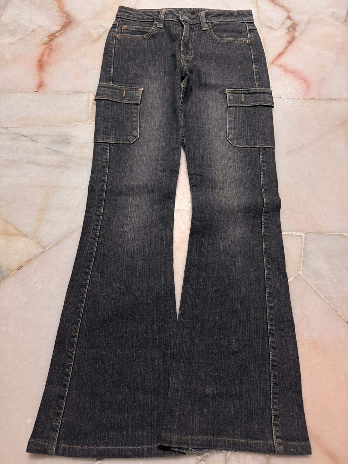 Tornado Mart ARCHIVES 1990s JAPANESE BELL BOTTOM CARGO FADES Size US 26 / EU 42 - 3 Thumbnail