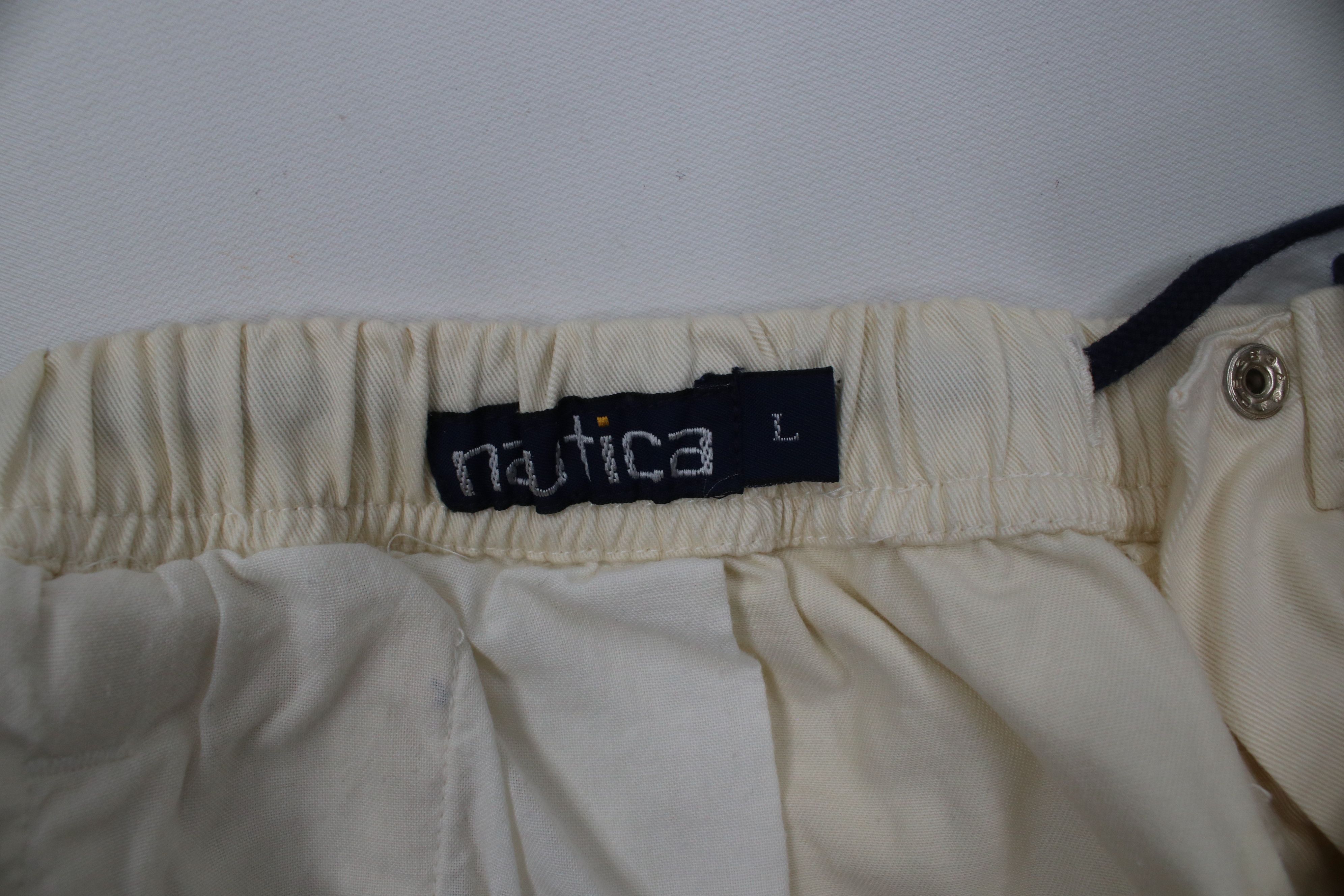 Nautica Vintage 90s Nautica Above Knee Sailing Shorts Cotton Beige Size US 36 / EU 52 - 9 Thumbnail