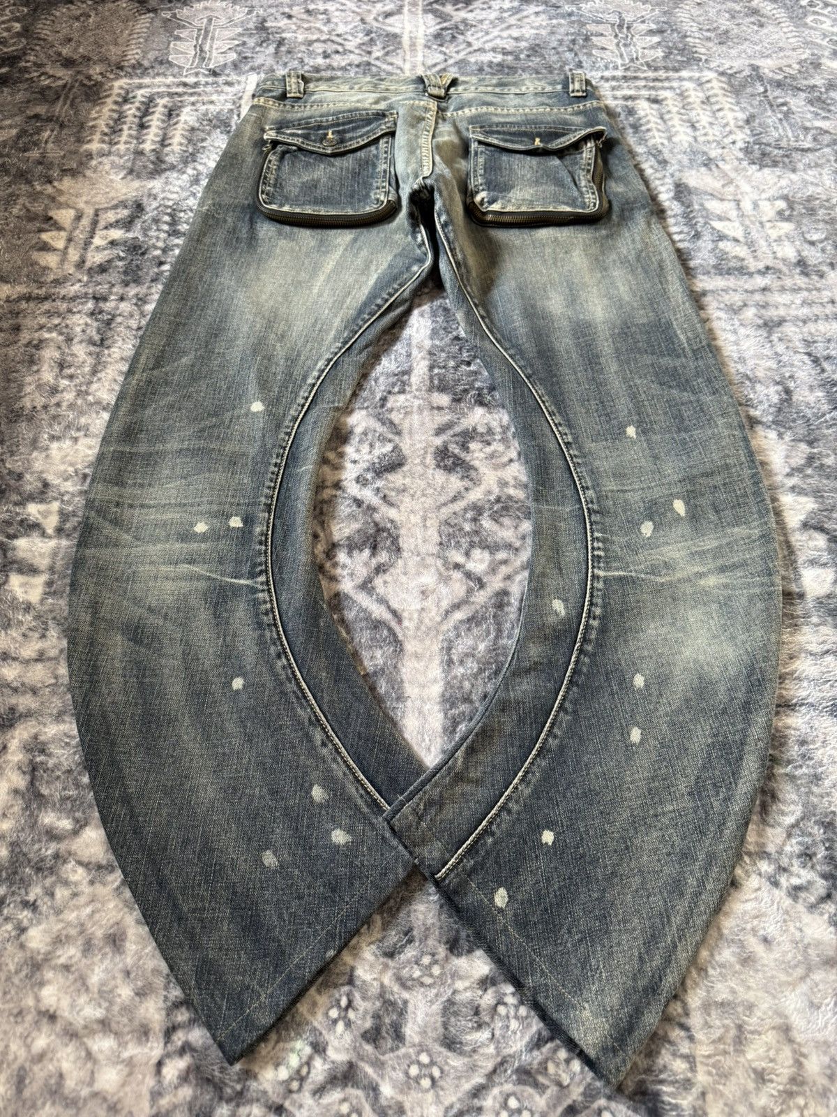 PPFM × The Smiths 2000s PPFM Japan Curve Leg Gun Pocket Jeans Size US 30 / EU 46 - 2 Thumbnail