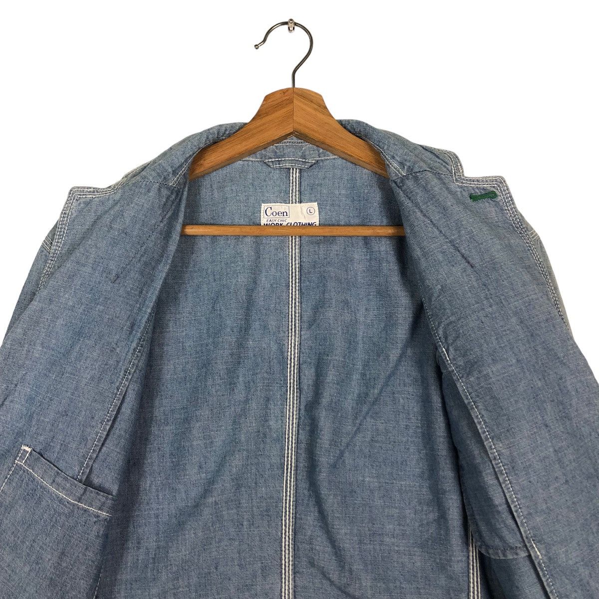 Japanese Brand Vintage Denim Chore Jacket Coen Tokyo Inspire Kapital 45RPM Size US L / EU 52-54 / 3 - 14 Thumbnail