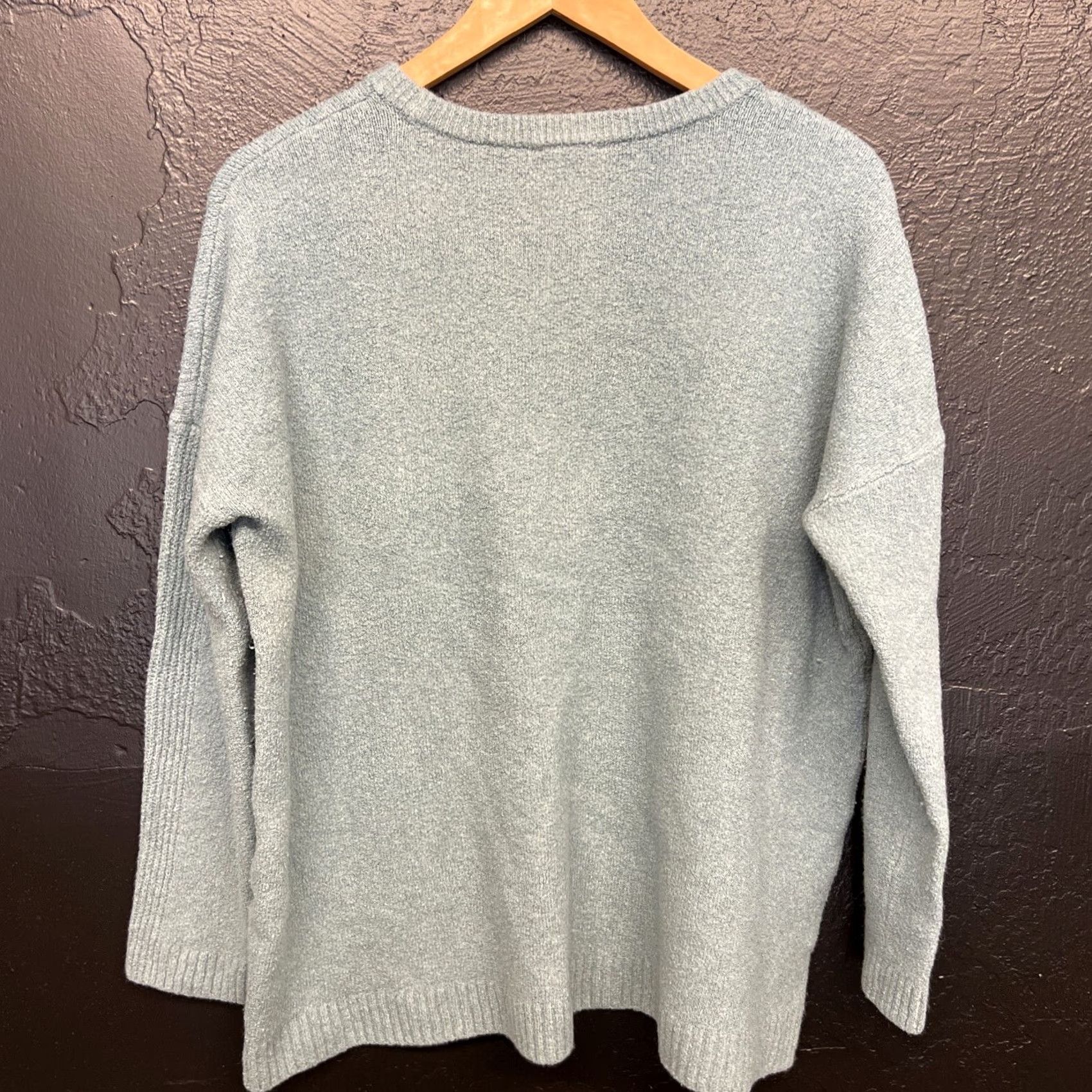 J. Jill J Jill Sweater Womens Medium Pullover Wool Blend Crew Neck Pockets Blue Knit Regular Vintage: No Size M / US 6-8 / IT 42-44 - 4 Thumbnail