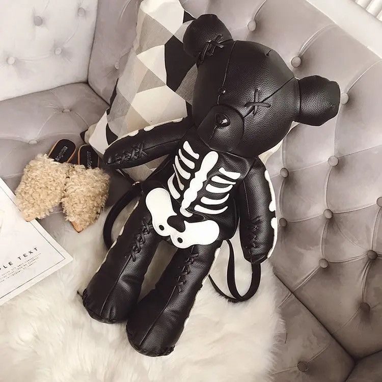 Other Black Skeleton Bear Backpack Bag Size ONE SIZE - 4 Thumbnail