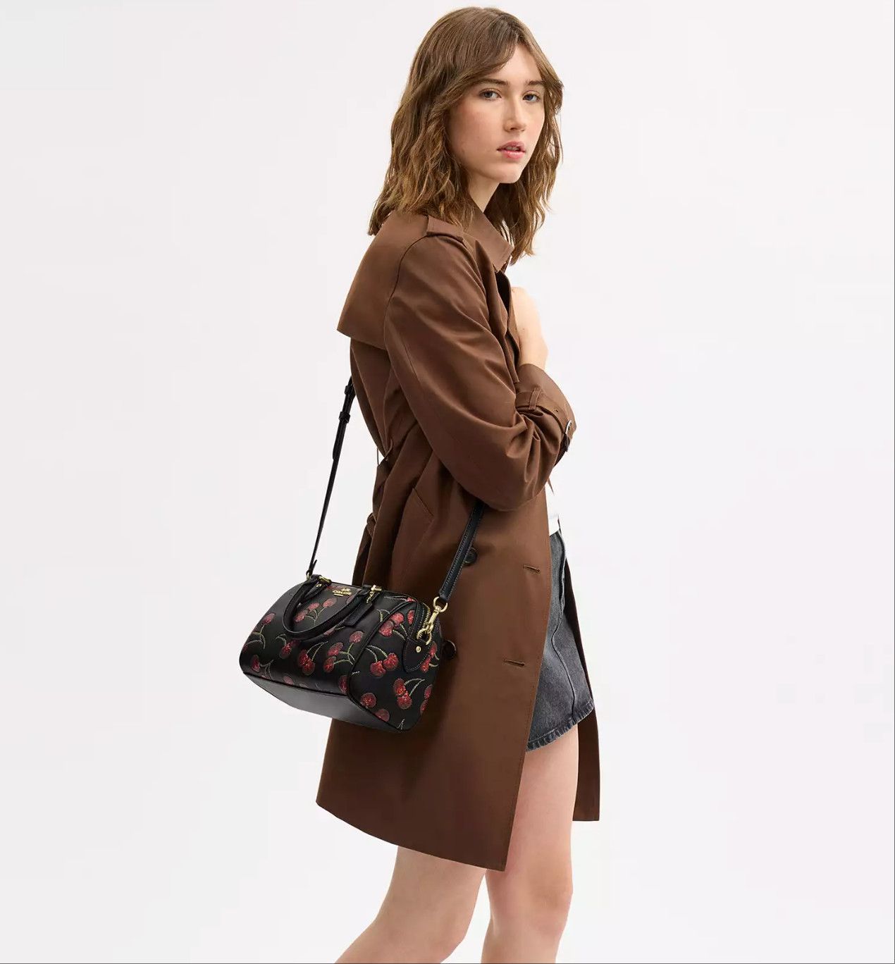 Coach Rowan Satchel Bag With Cherry Print CCZ15 Size ONE SIZE - 9 Thumbnail