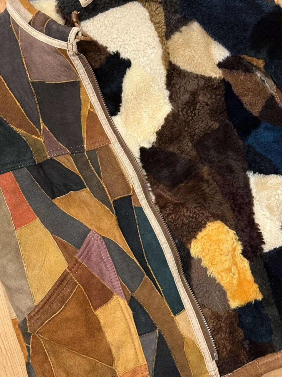 Other Rare Theo Muratidis Original Shearling Patchwork Vest Vintag Size US L / EU 52-54 / 3 - 4 Thumbnail