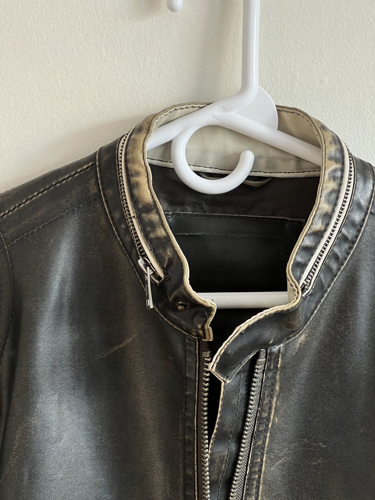 Vintage Vintage Washed Leather Jacket Size US M / EU 48-50 / 2 - 4 Thumbnail