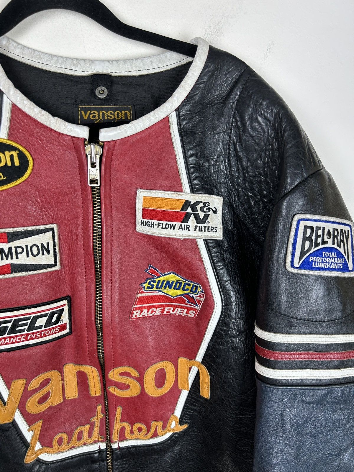 Vanson Leathers × Vintage Vintage Vanson Leather Bikers Jacket Size US L / EU 52-54 / 3 - 5 Thumbnail