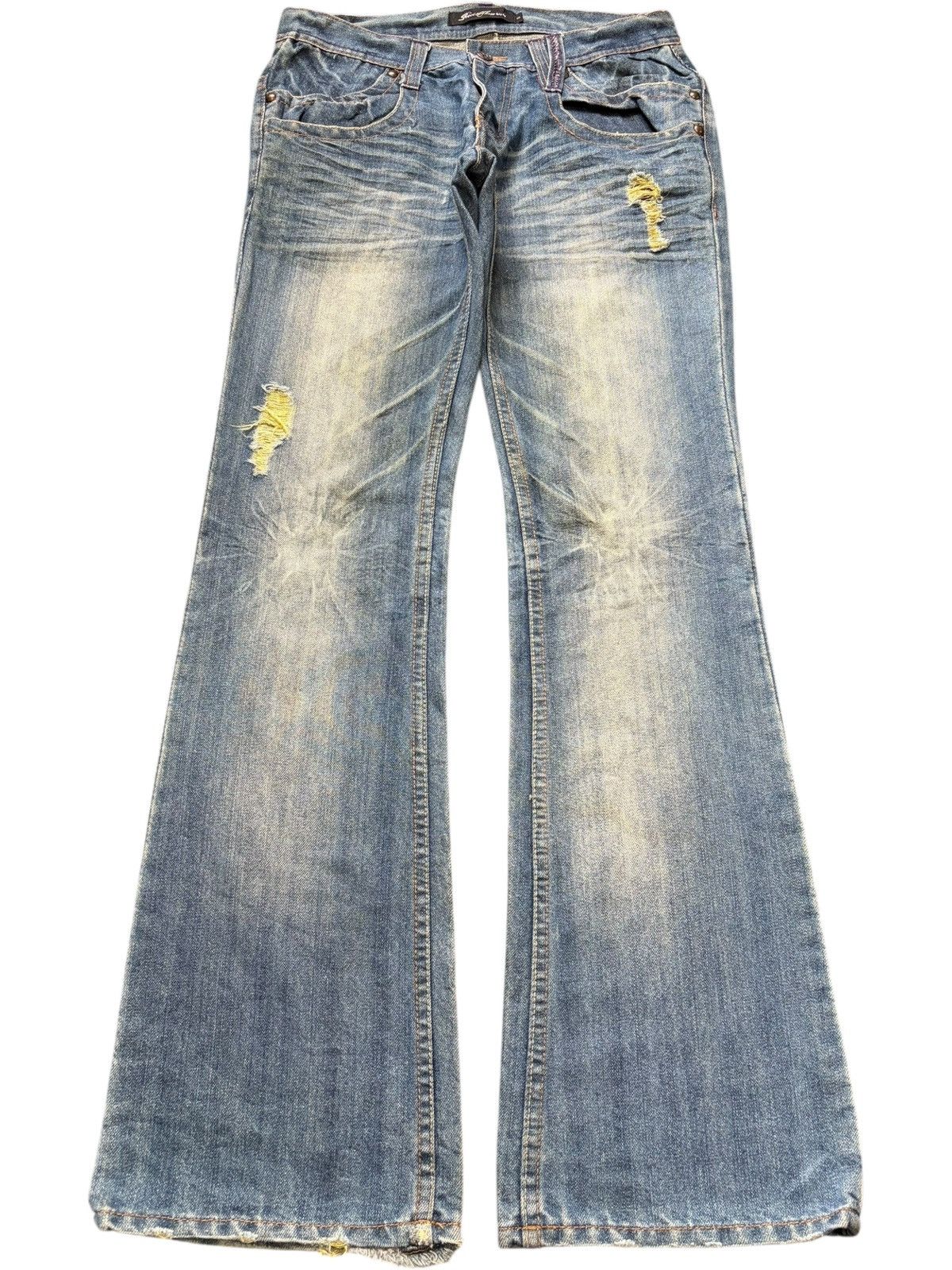 Hysteric Glamour Vintage Japanese Brand Distress Low Rise Flare Jeans Size 29" - 1 Thumbnail