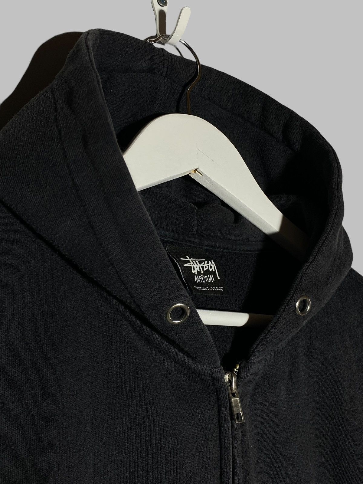Stussy STUSSY ZIP HOODIE USA MADE FADED BLACK OG SKATE STYLE Size US M / EU 48-50 / 2 - 13 Thumbnail