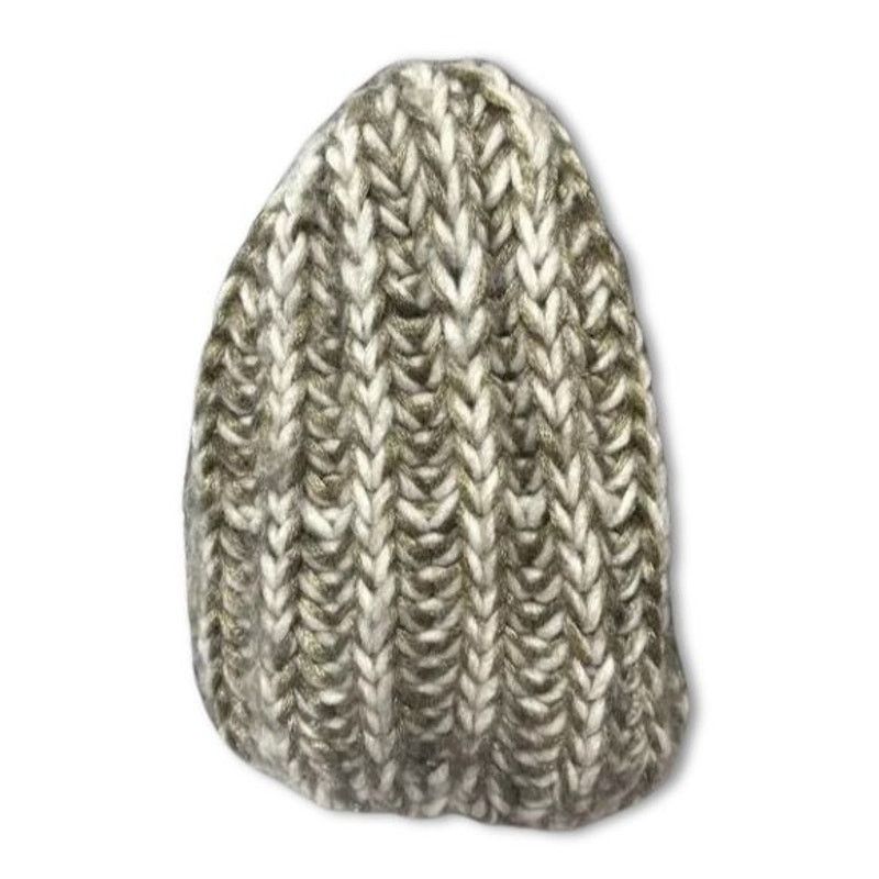 Other Cappellificio Fiorentino Beanie Hat Ribbed Knit Wool Cream Size ONE SIZE - 2 Thumbnail