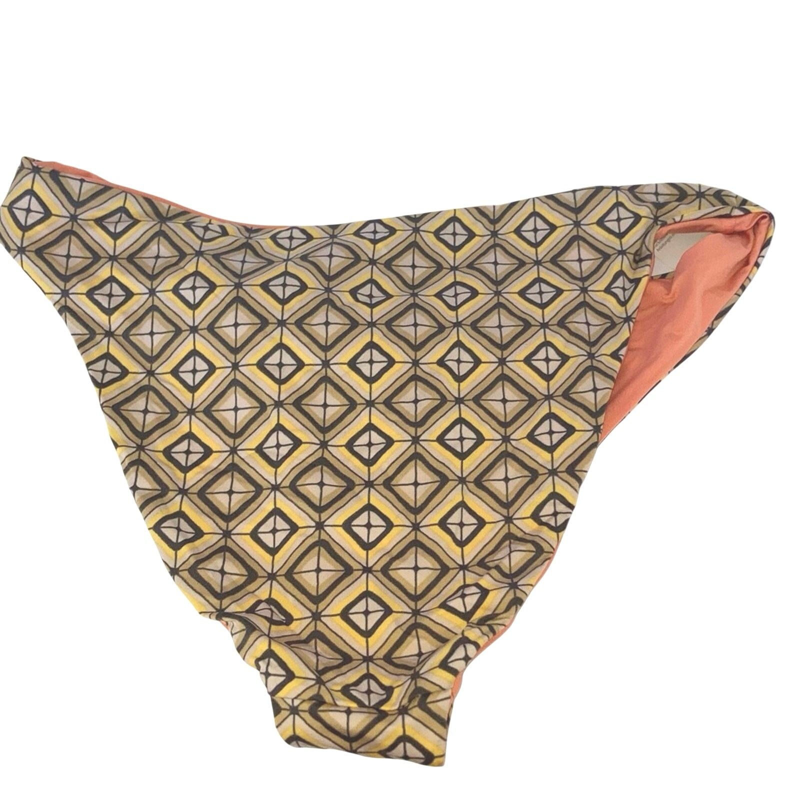 La Perla La Perla Studio Geometric Orange Reversible Bikini Bottom 6 Size ONE SIZE - 5 Thumbnail