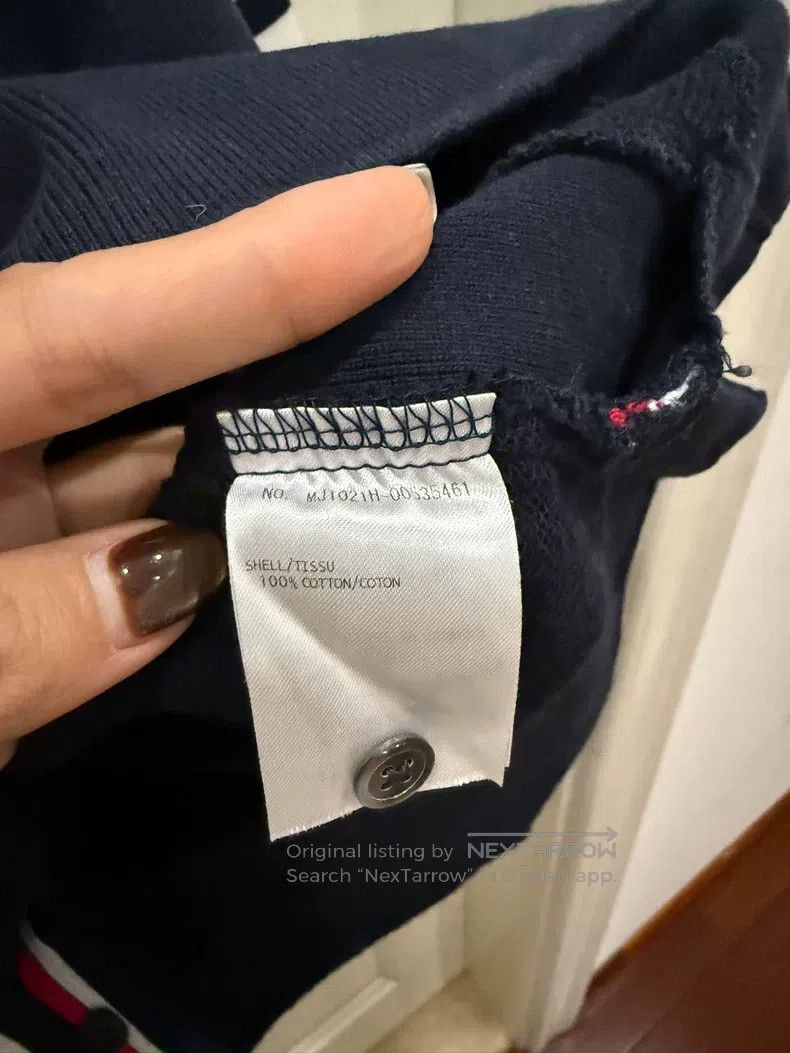 Thom Browne Thom Browne Blue-gray hoodie with four stripes Size US S / EU 44-46 / 1 - 4 Thumbnail