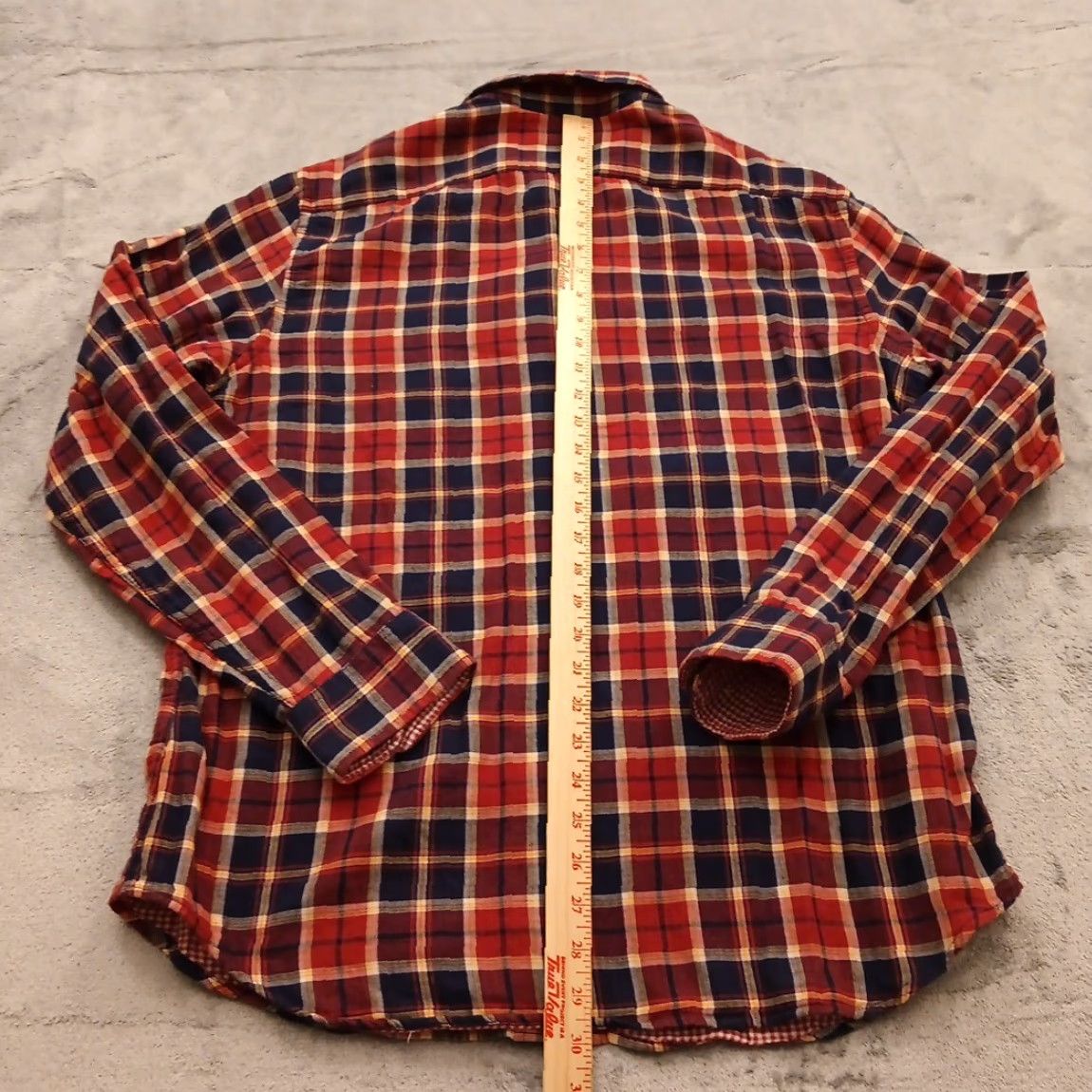 Banana Republic Banana Republic Shirt Mens Large Orange Plaid Long Sleeve Button-Up Lined Cotton Natl? Size US L / EU 52-54 / 3 - 5 Thumbnail