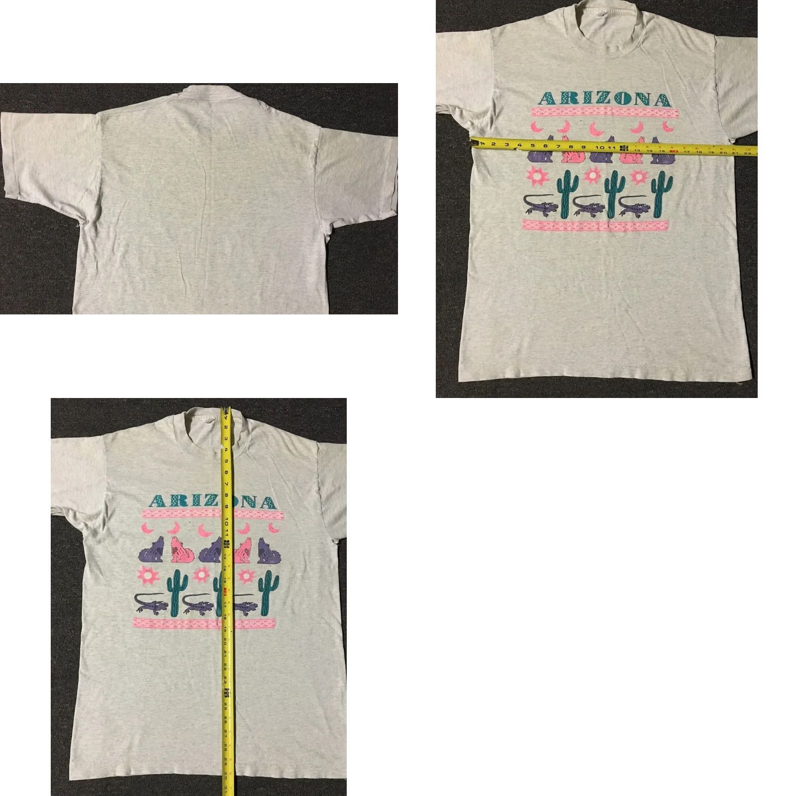Vintage VINTAGE Arizona Faded Distress Coyote Shirt L Grunge 90s Biker Art Animal USA Sun Men T-Shirt Gray Short Sleeve Single Stitch Made in USA Size US L / EU 52-54 / 3 - 9 Thumbnail