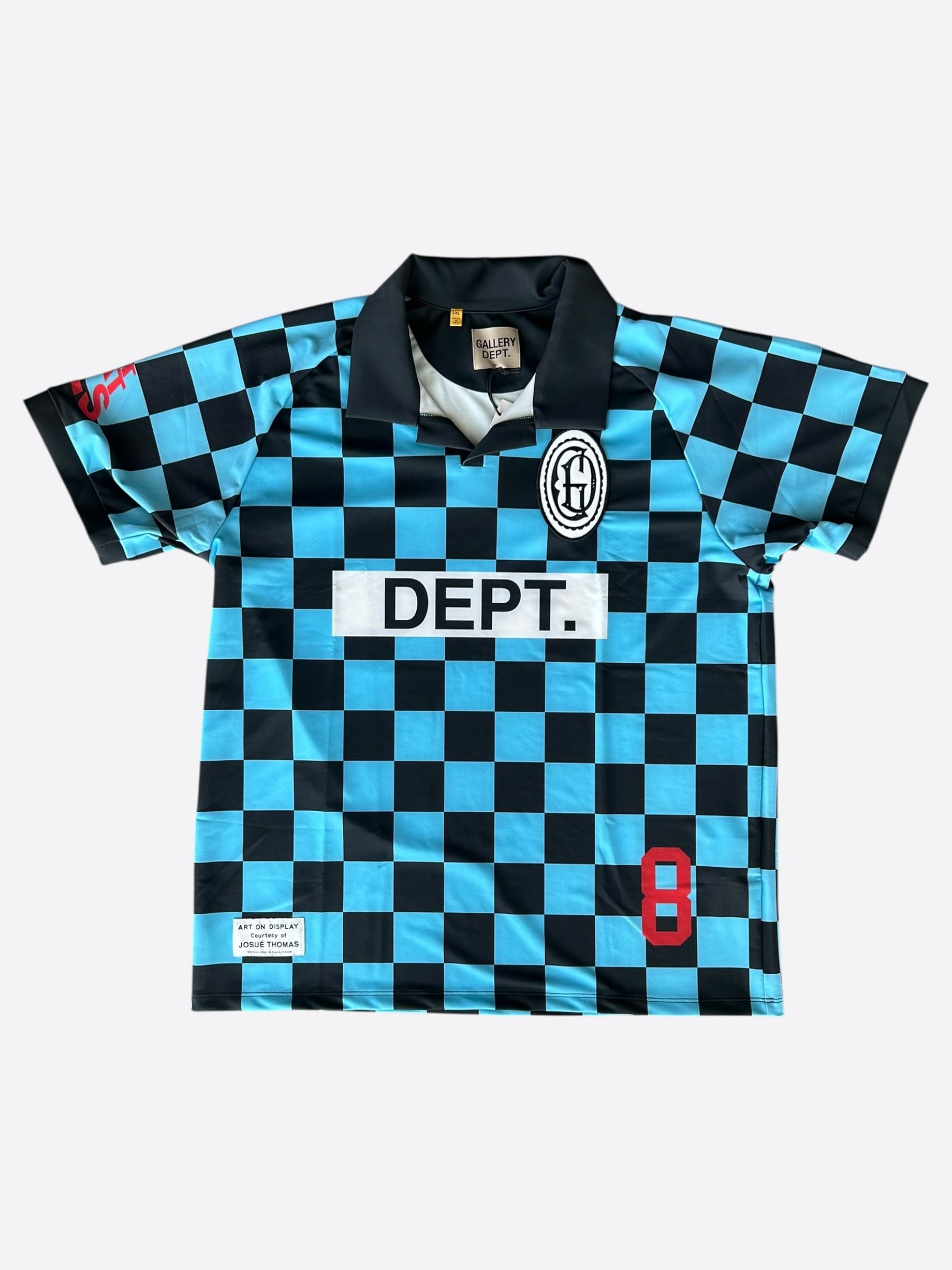 Gallery Dept. Gallery Dept Black & Blue Checkered Soccer Jersey Size US XL / EU 56 / 4 - 1 Thumbnail