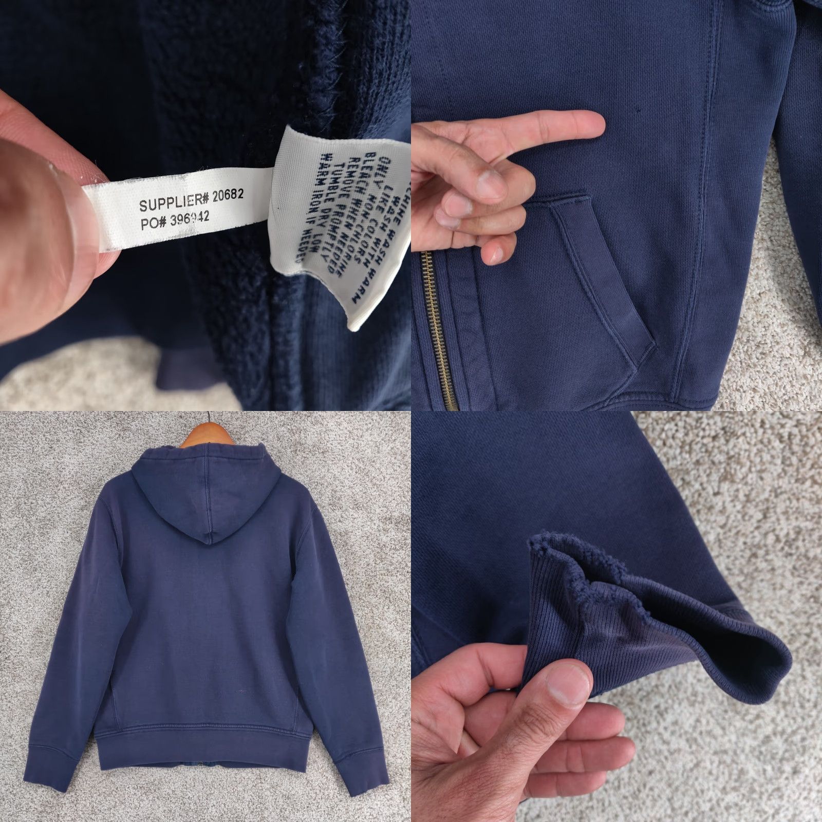 Polo Ralph Lauren Polo Ralph Lauren Hoodie Mens Medium Blue Full Zip Thermal Sweatshirt Pony Logo Size US M / EU 48-50 / 2 - 9 Thumbnail