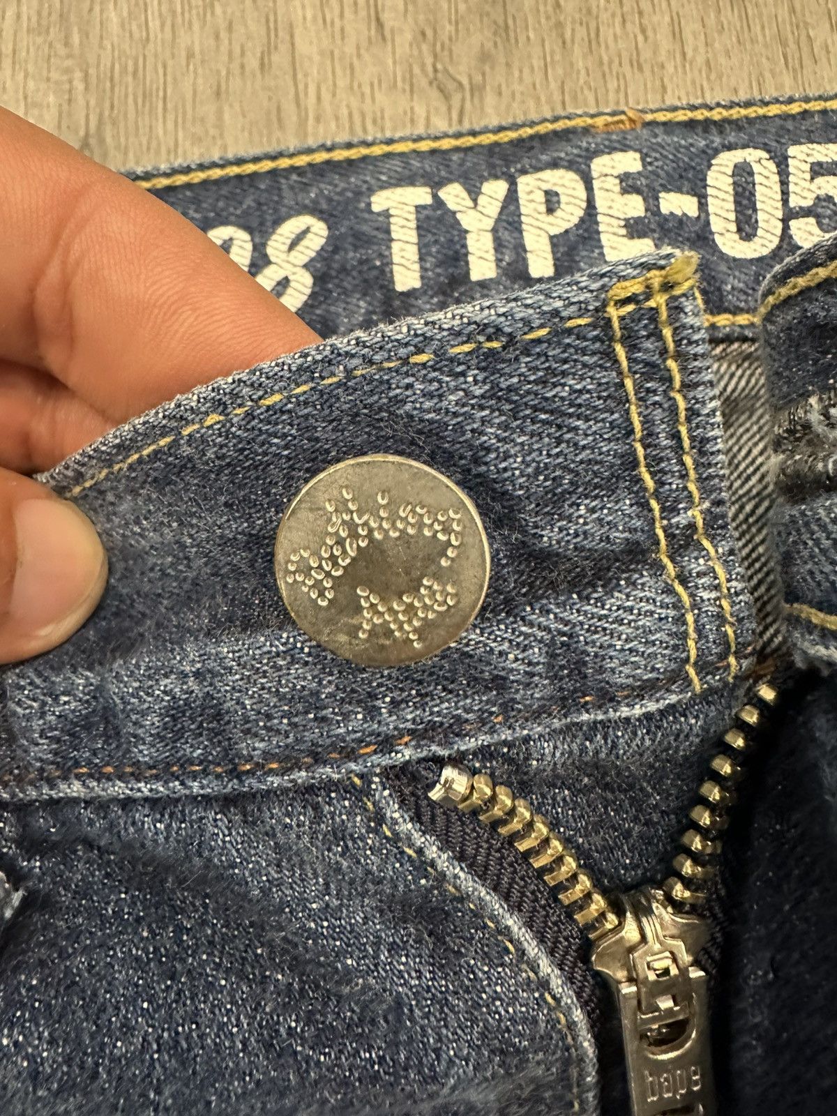 Bape A Bathing Ape (BAPE) Selvedge Denim Jeans – Ape Head Pocket Size US 32 / EU 48 - 4 Thumbnail