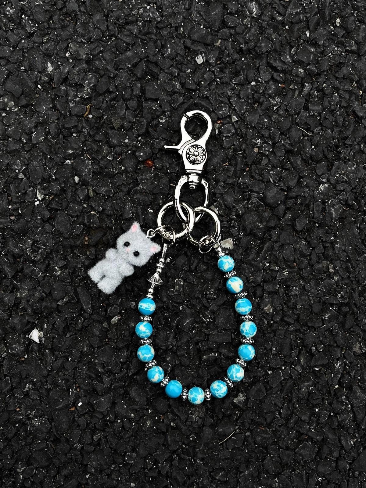 Jewelry Blue Emperor Tinto keychain,Y2K Keychain, Jeans KeyChain Size ONE SIZE - 4 Thumbnail
