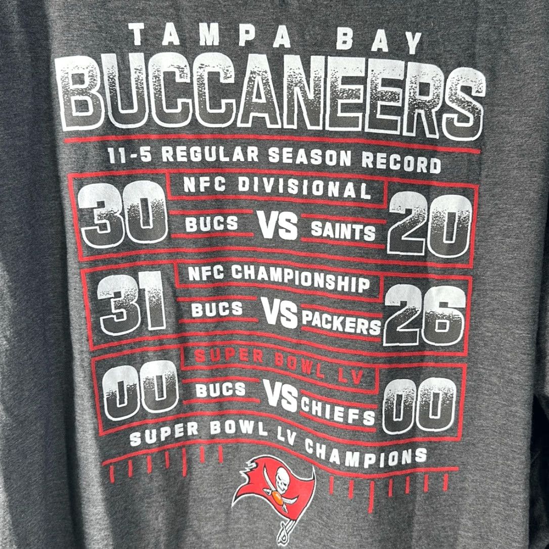 NFL Tampa Bay Buccaneers Super Bowl Champs NFL Men’s Gray Long Sleeve Shirt XL Mens Size US XL / EU 56 / 4 - 4 Thumbnail