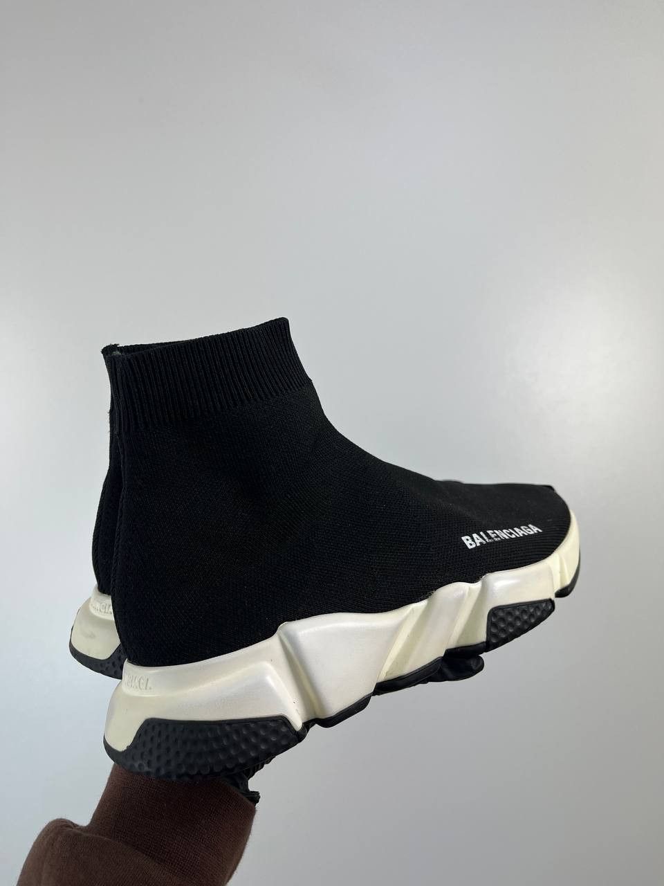 Balenciaga Balenciaga Speed Trainer Sock Sneakers Black White Womens 38 Size US 8 / IT 38 - 4 Thumbnail