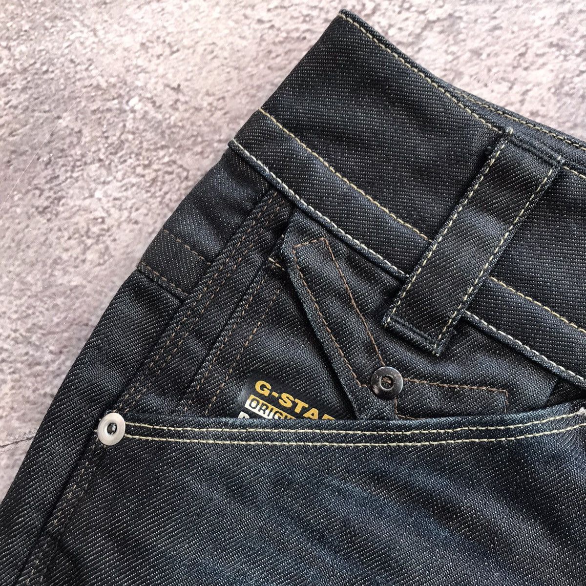 Vintage Vintage Y2K G-Star Mini Skirt Washed Black Streetwear 28 Size 28" / US 6 / IT 42 - 3 Thumbnail