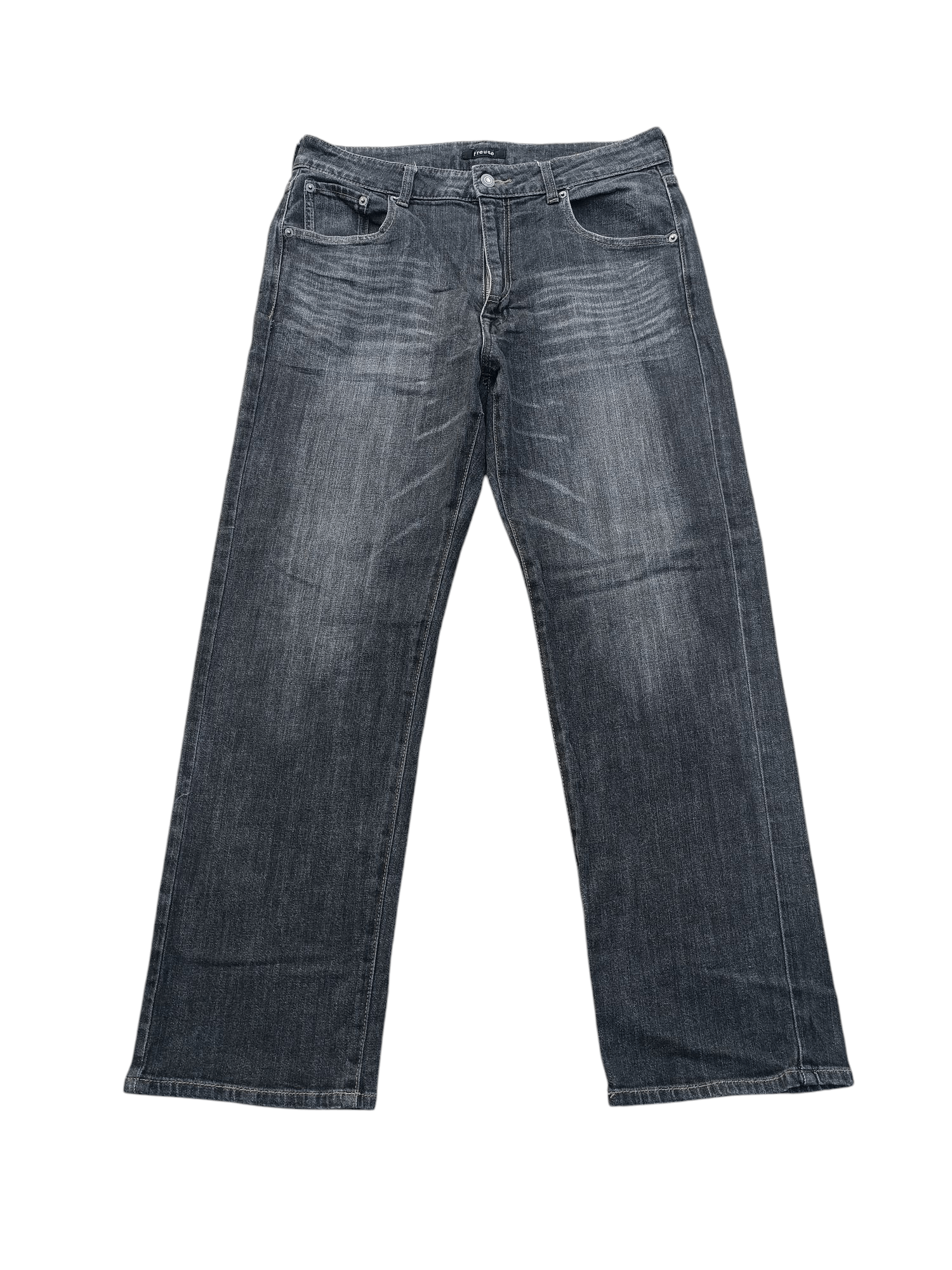 Japanese Brand RARE🔥Japanese Brand Freude Baggy Whiskers Faded Denim E239i Size US 32 / EU 48 - 1 Thumbnail