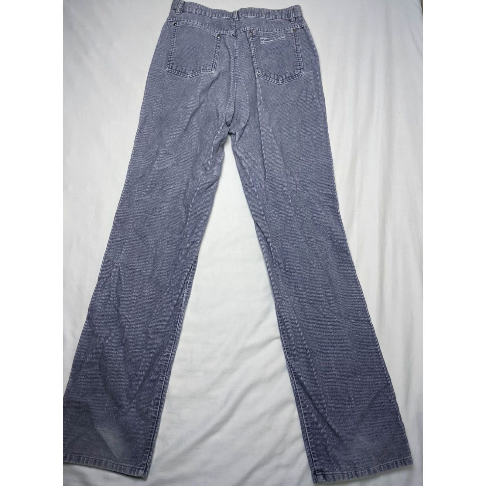Gloria Vanderbilt Gloria Vanderbilt Murjani Jeans Vtg Womens Size 14 Gray Corduroy Bootcut High Size 29" - 2 Thumbnail
