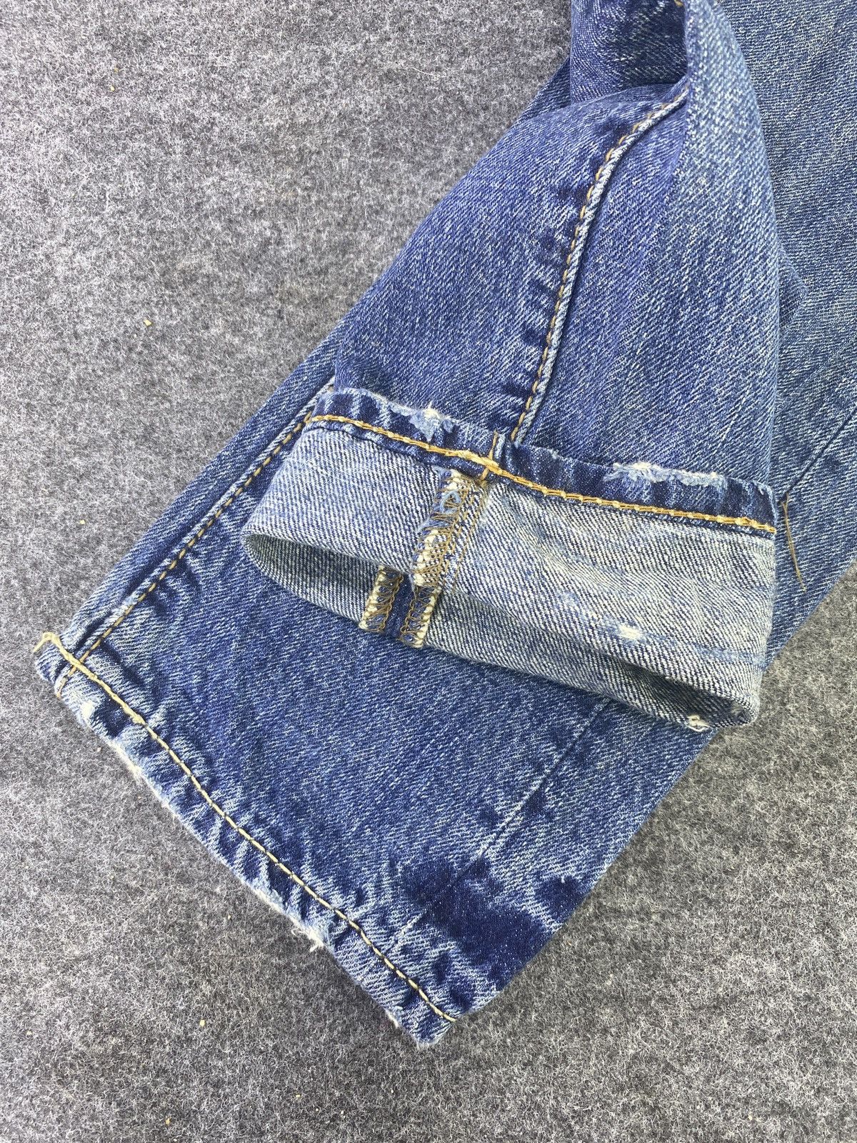 Japanese Brand Westwood Outfitters Distress Blue Wash Denim - J855 Size 31" - 12 Thumbnail