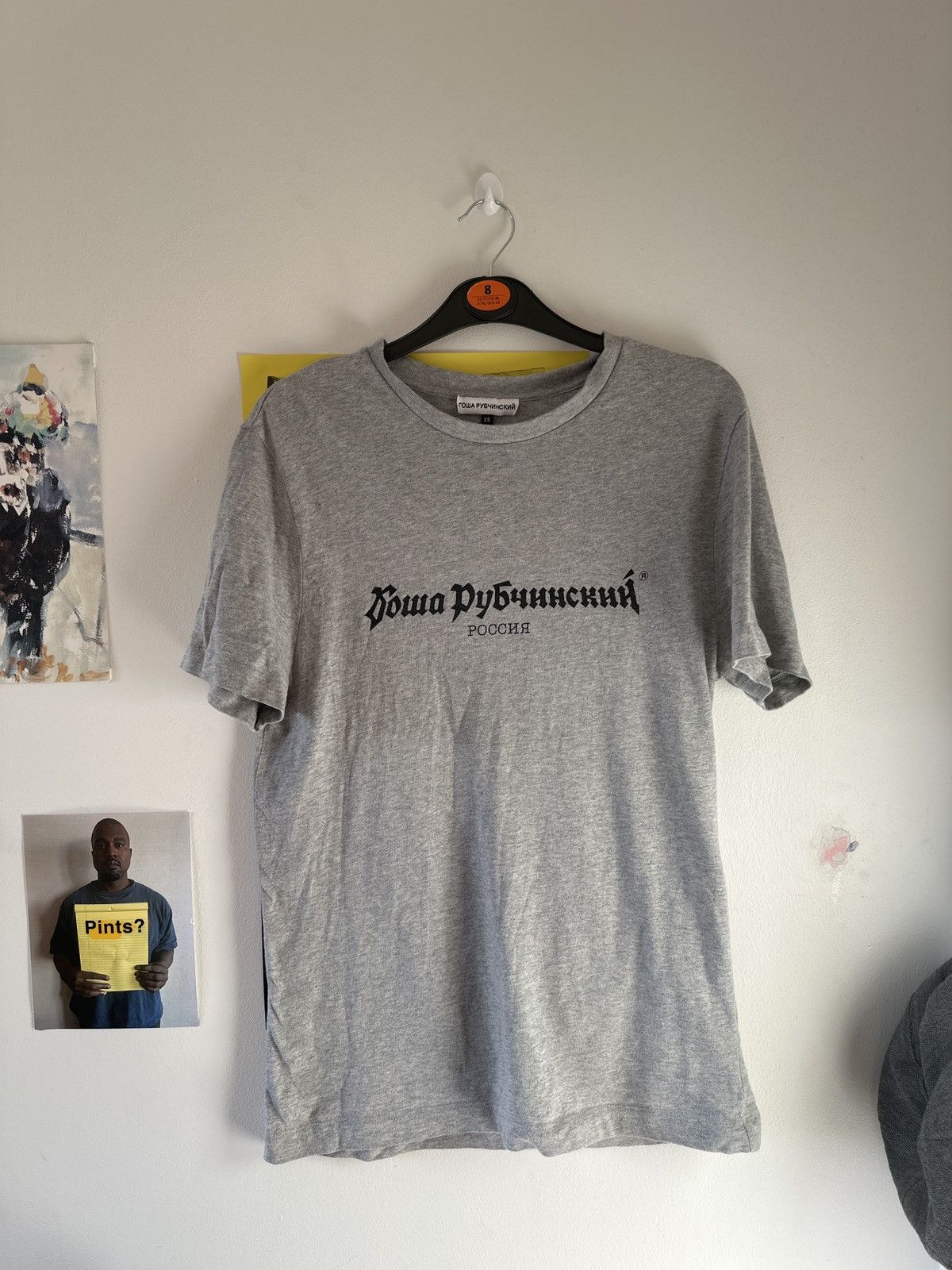 image of Gosha Rubchinskiy Gosha Tee in Grey, Men's (Size XS)