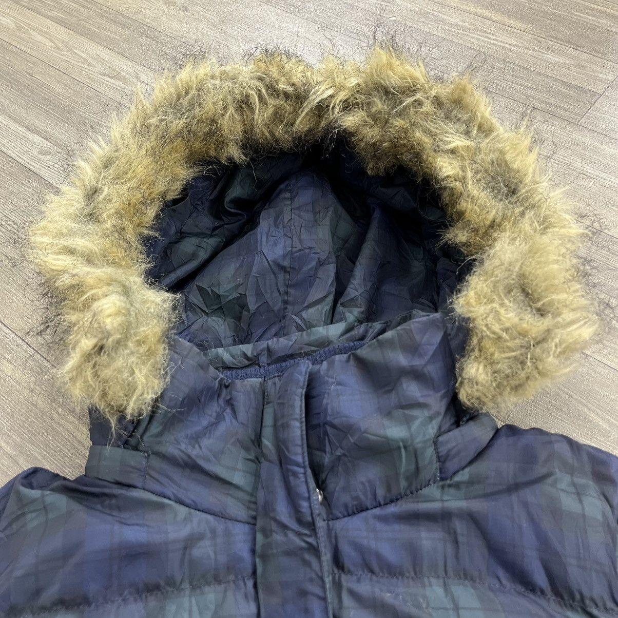 If Six Was Nine 2000s Goa Style Plaid Down Jacket Fur Vest Size US M / EU 48-50 / 2 - 4 Thumbnail