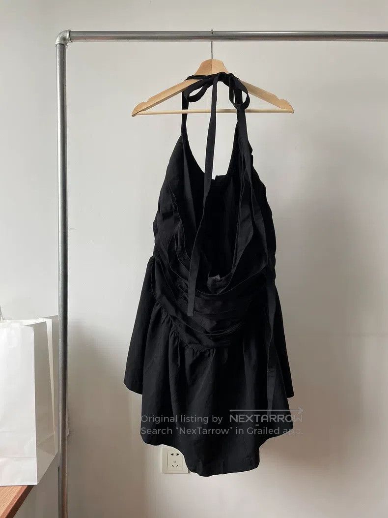 Comme des Garcons Comme Des Garcons Black pleated halter-neck tied dress Size S / US 4 / IT 40 - 2 Thumbnail