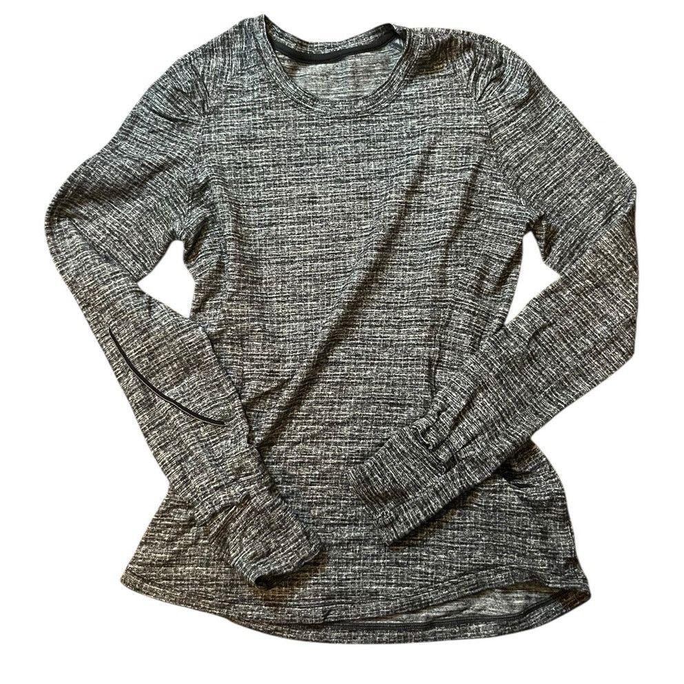 Lululemon Lululemon Extra Mile LS Running Luon Ring spun Black size 4 Size S / US 4 / IT 40 - 1 Thumbnail