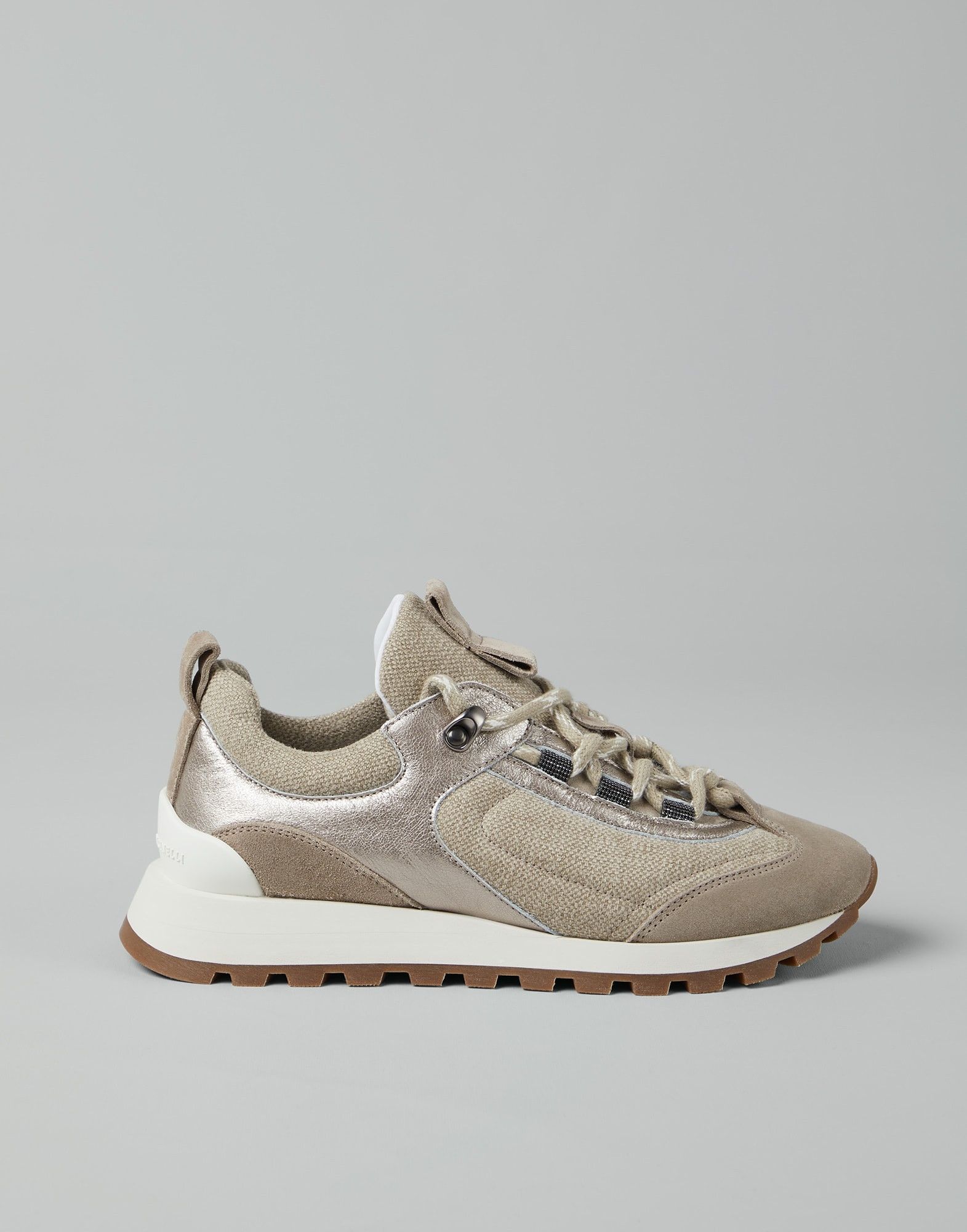 Brunello Cucinelli o1w1db10825 Pair Of Sneakers in Natural Beige Size US 9 / IT 39 - 2 Thumbnail