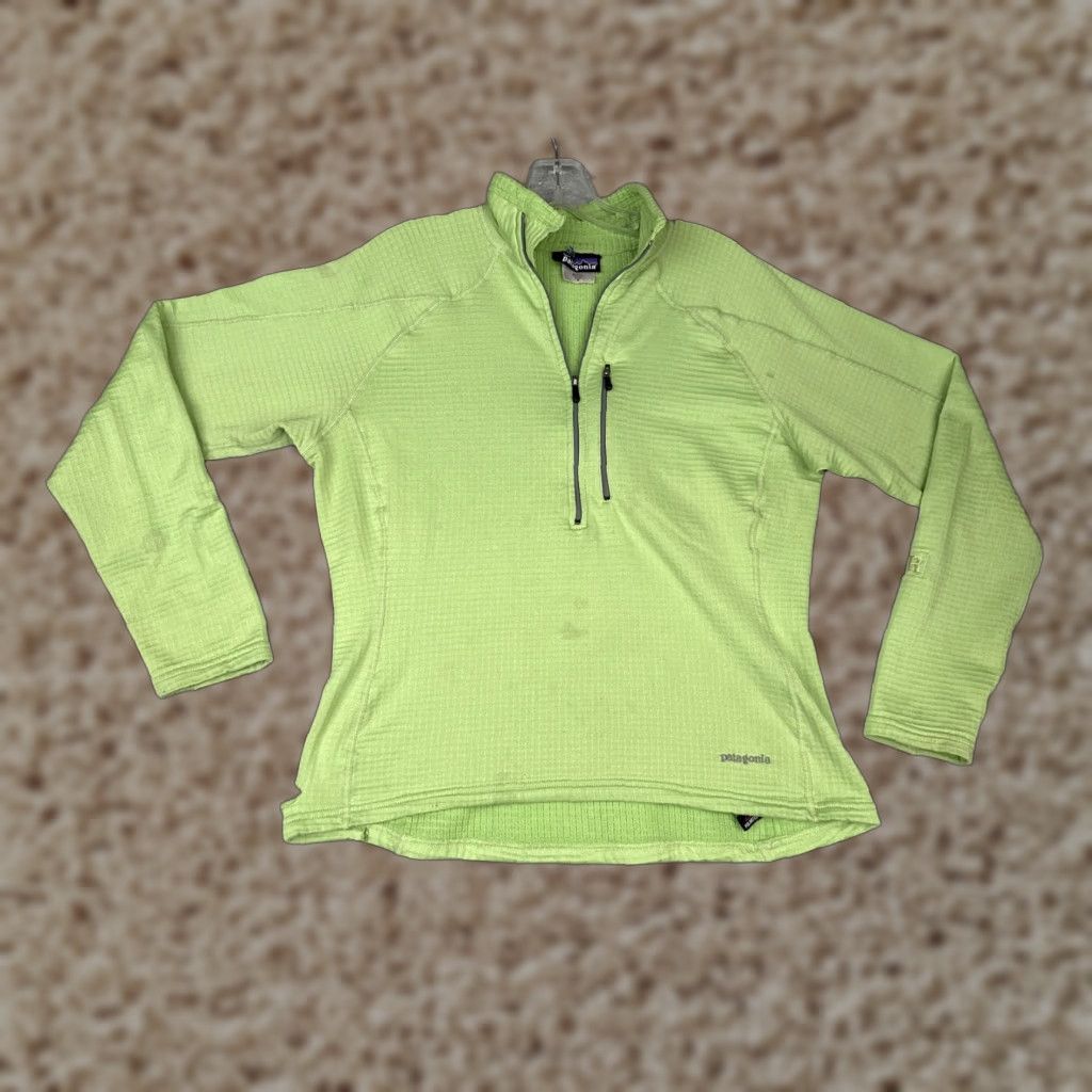 Patagonia VINTAGE Patagonia Shirt Womens M Green R1 Fleece Half Zip Pullover 90s Pat chegou Size M / US 6-8 / IT 42-44 - 1 Thumbnail