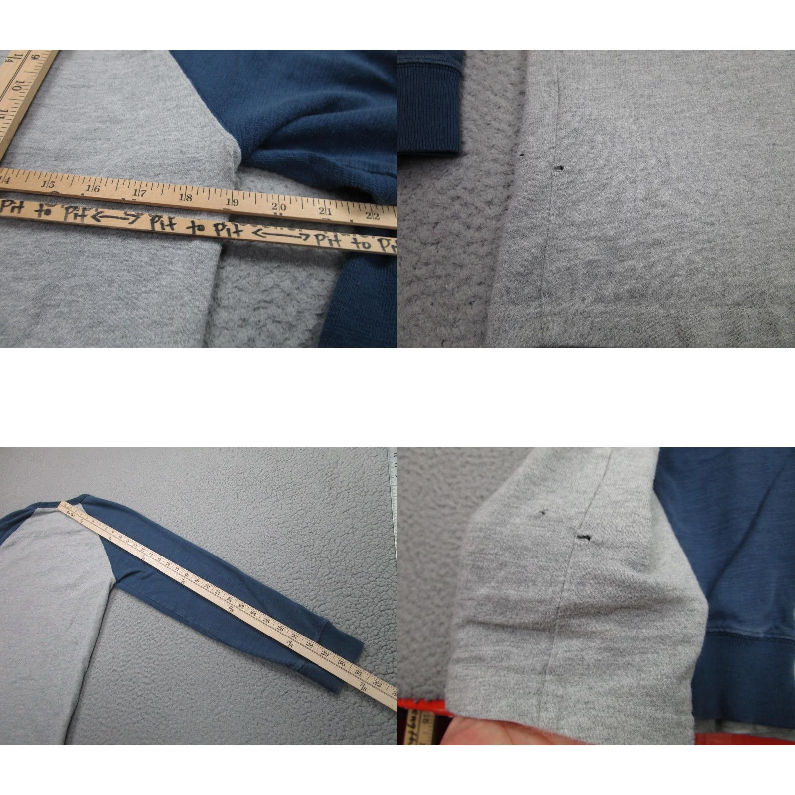 Abercrombie & Fitch Abercrombie & Fitch shirt Mens XS Gray Blue Raglan y2k Pullover Grunge Preppy Size US XS / EU 42 / 0 - 9 Thumbnail