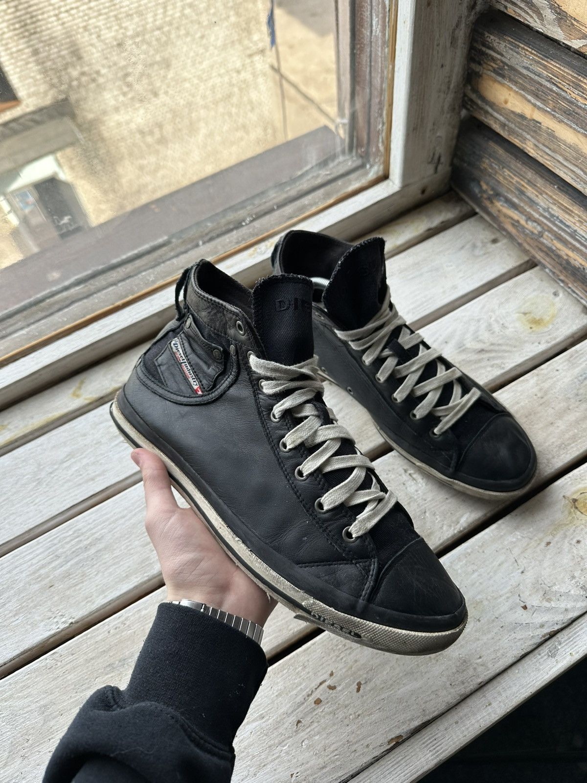 Diesel 🚨DIESEL AVANT GARDE SHOES LEATHER SNEAKERS IFSIXWASNINE Size US 12 / EU 45 - 1 Thumbnail