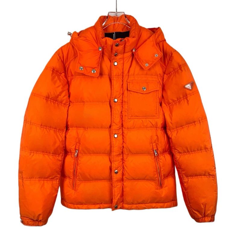 Prada Prada Orange glossy triangle down jacket 2501-Nextarrow Size US L / EU 52-54 / 3 - 1 Thumbnail