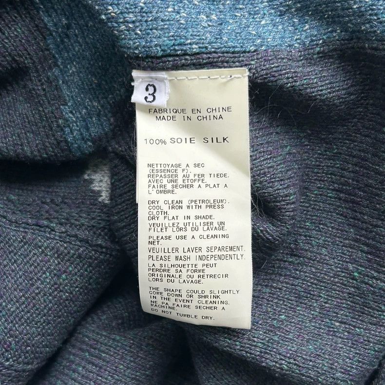Yohji Yamamoto Yohji Yamamoto Yohji Yamamoto Geometric Silk Cardigan Swea Size US M / EU 48-50 / 2 - 7 Thumbnail