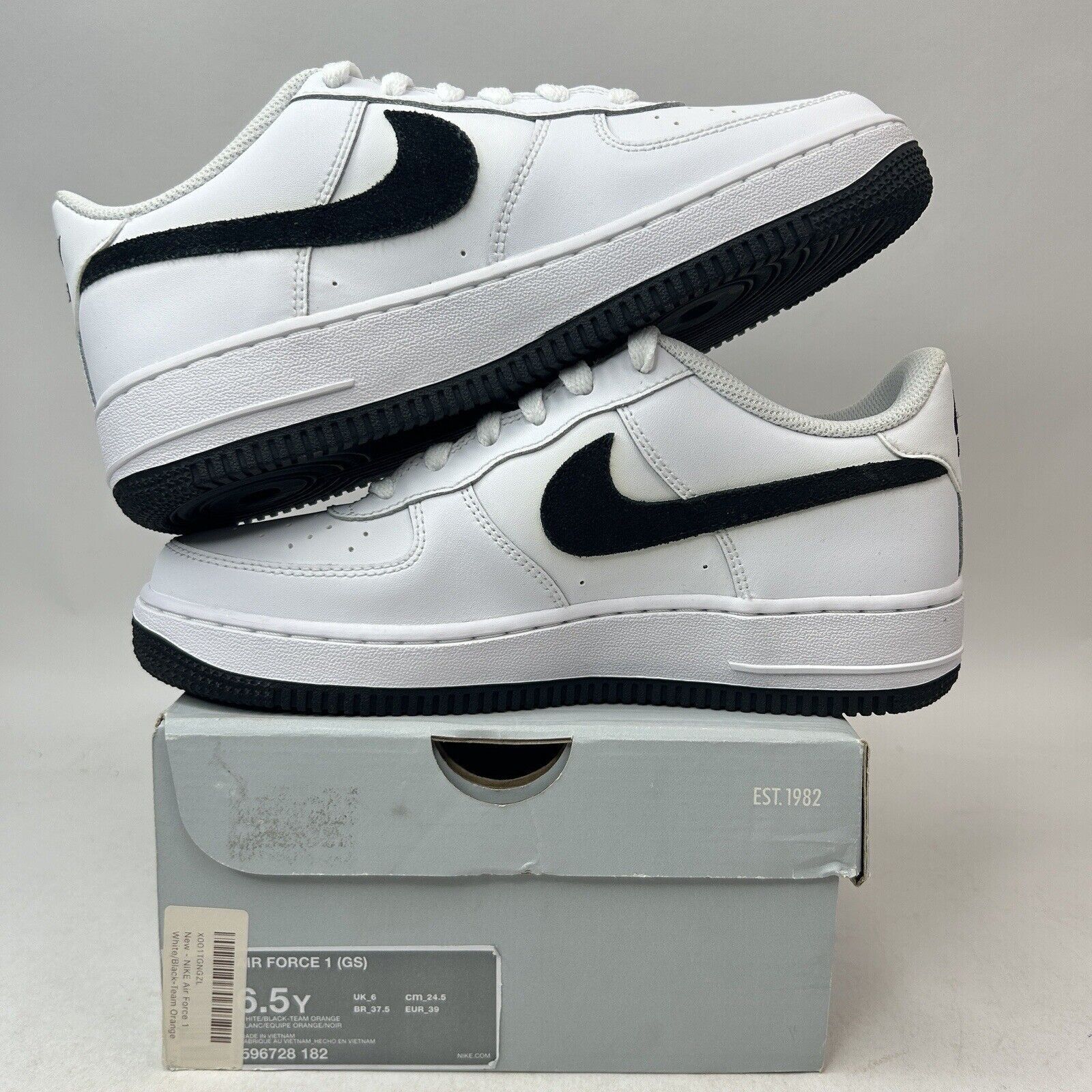 Nike Nike Air Force 1 Low 07’ GS “White Black” 2024 Size US 8 / IT 38 - 3 Thumbnail