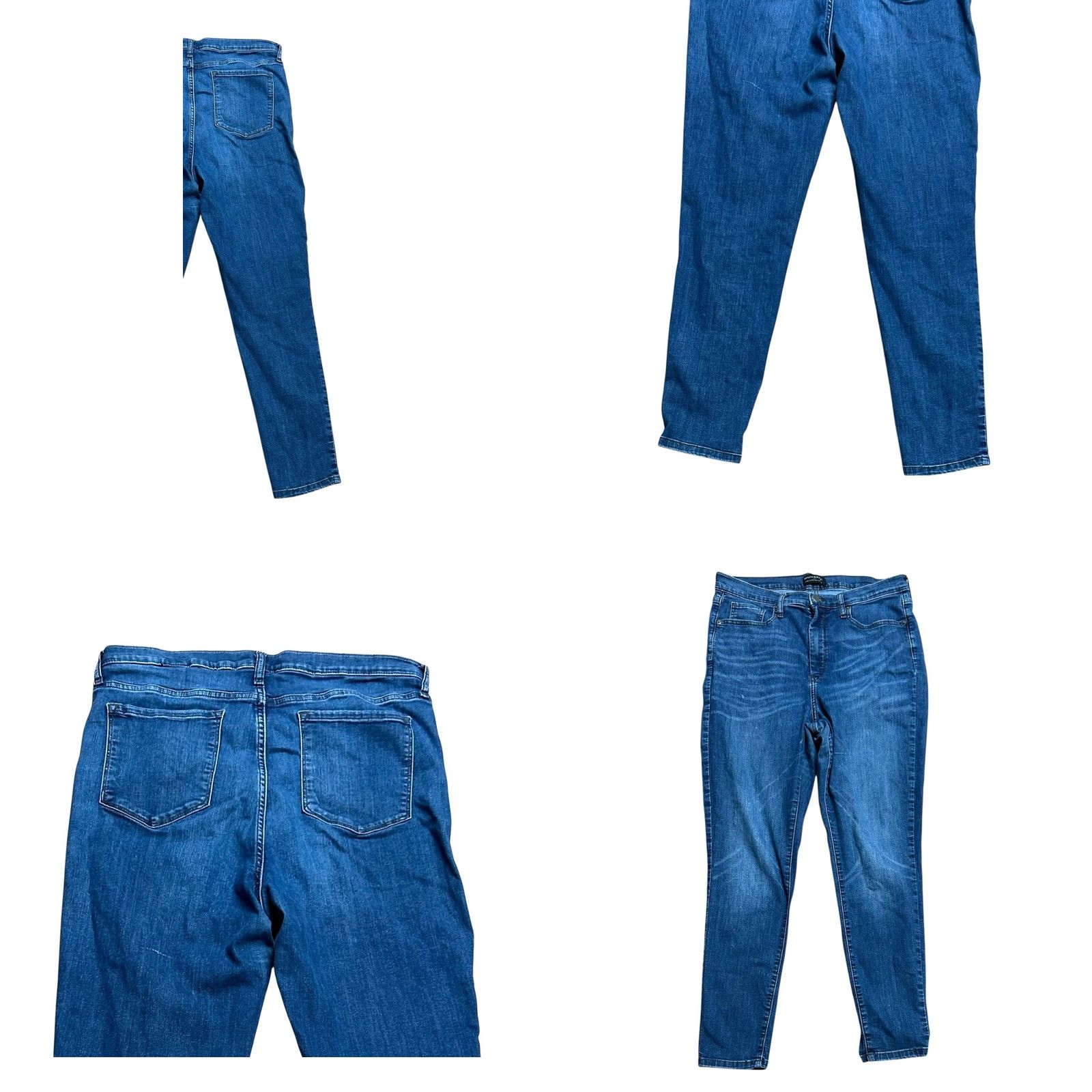 Banana Republic Banana Republic Curvy Skinny Jeans Women 32/14 Denim High Rise Stretch Jeans 5-Pocket Solid Blue Women Size 36" / US 14 / IT 50 - 9 Thumbnail