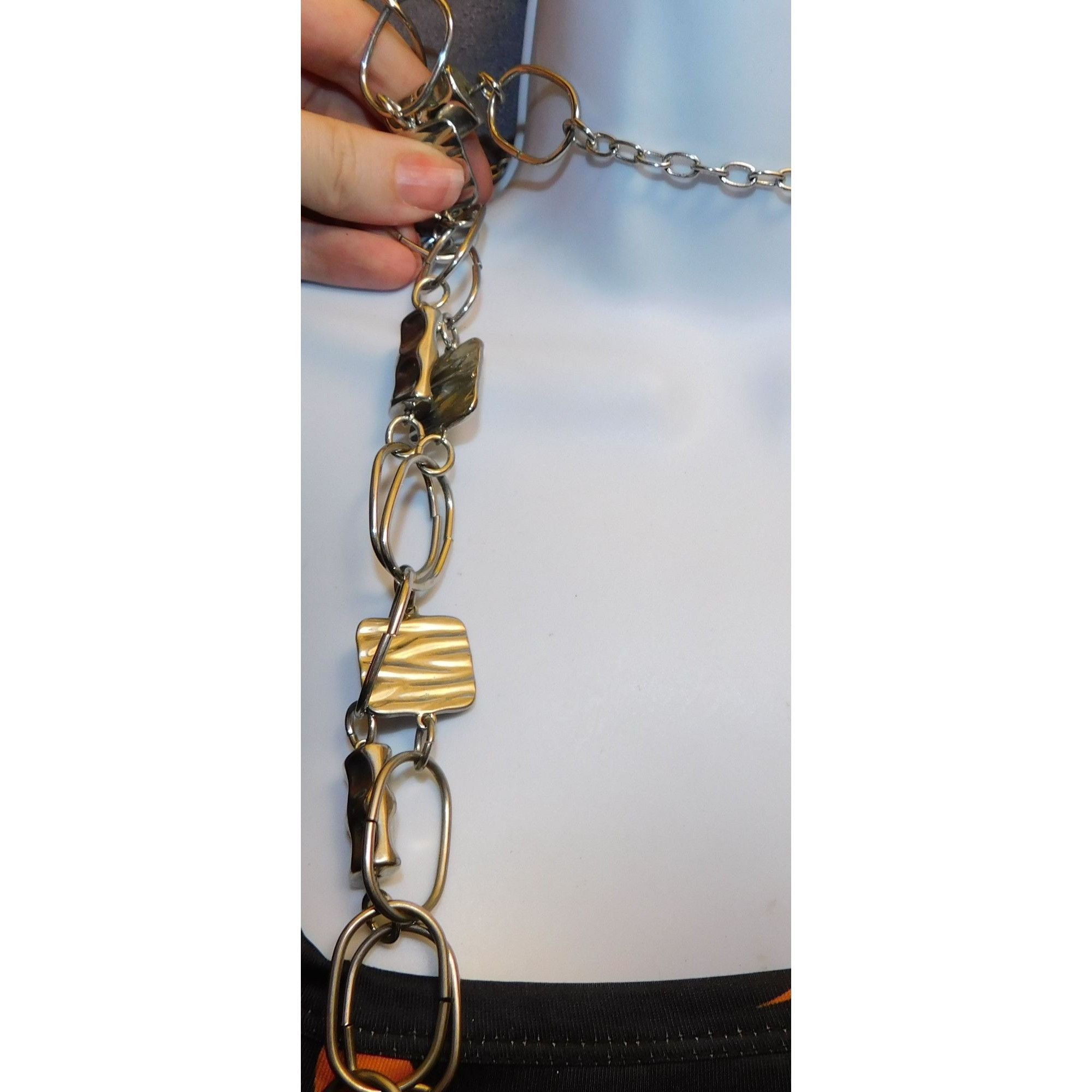 Chicos Chico's Silver Tone Abstract Link Necklace Size ONE SIZE - 3 Thumbnail