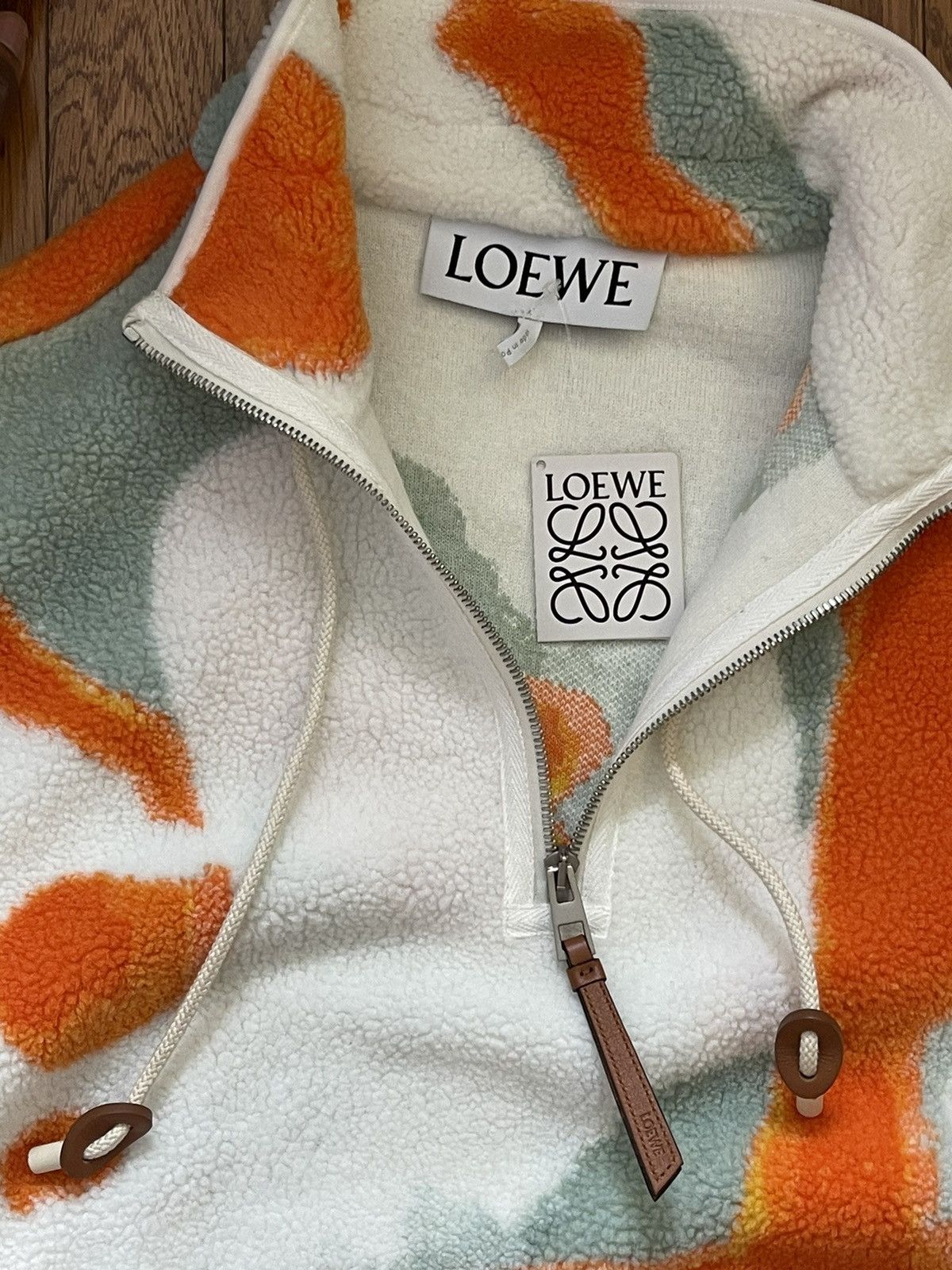 Loewe Loewe Silicone Melange Fleece Jacket Green/Orange Sz. S Size US S / EU 44-46 / 1 - 9 Thumbnail