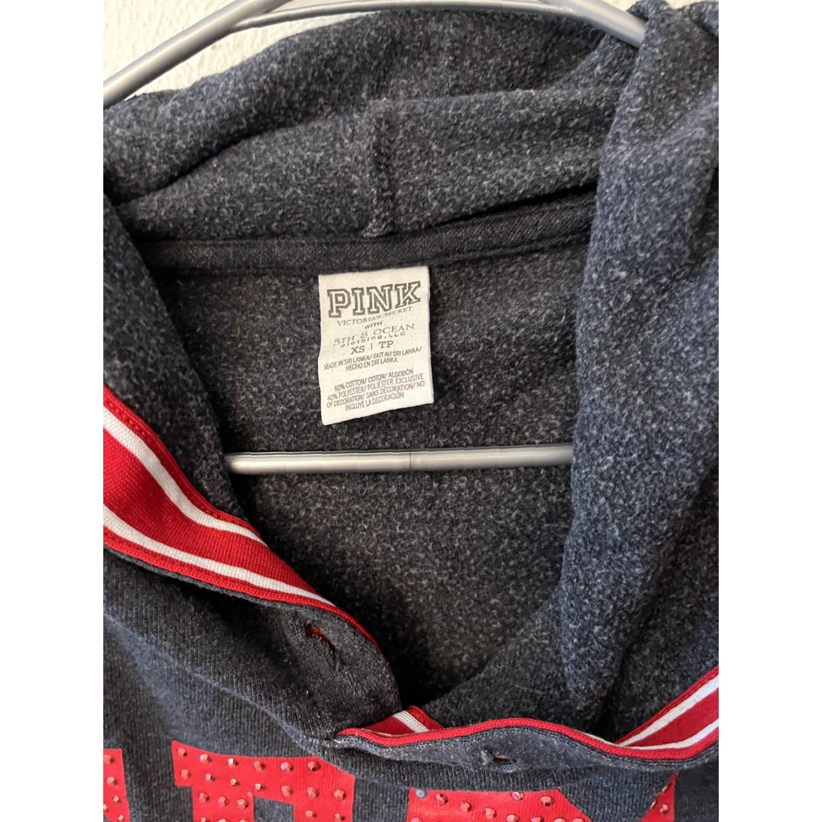 Victoria's Secret VINTAGE PINK for Victorias Secret Texas Tech Red Raiders Hoodie XS Gray Shirt Ladies Sweatshirt Logo Hooded Pullover Athleisure Womens Texas Tech Size XS / US 0-2 / IT 36-38 - 2 Thumbnail