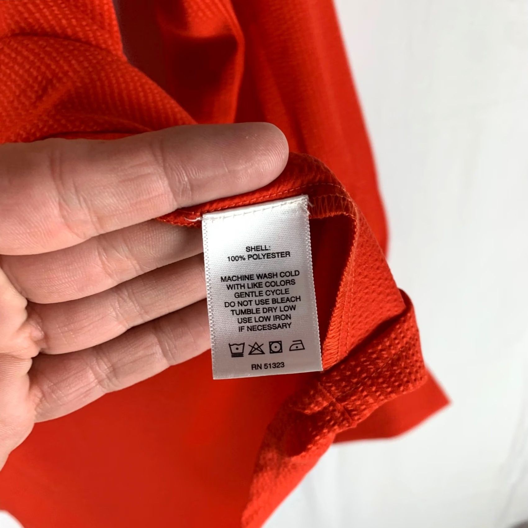 Vintage Halogen Blouse Womens Medium Orange Red V-Neck Long Sleeve Textured HLG11863 Size M / US 6-8 / IT 42-44 - 7 Thumbnail