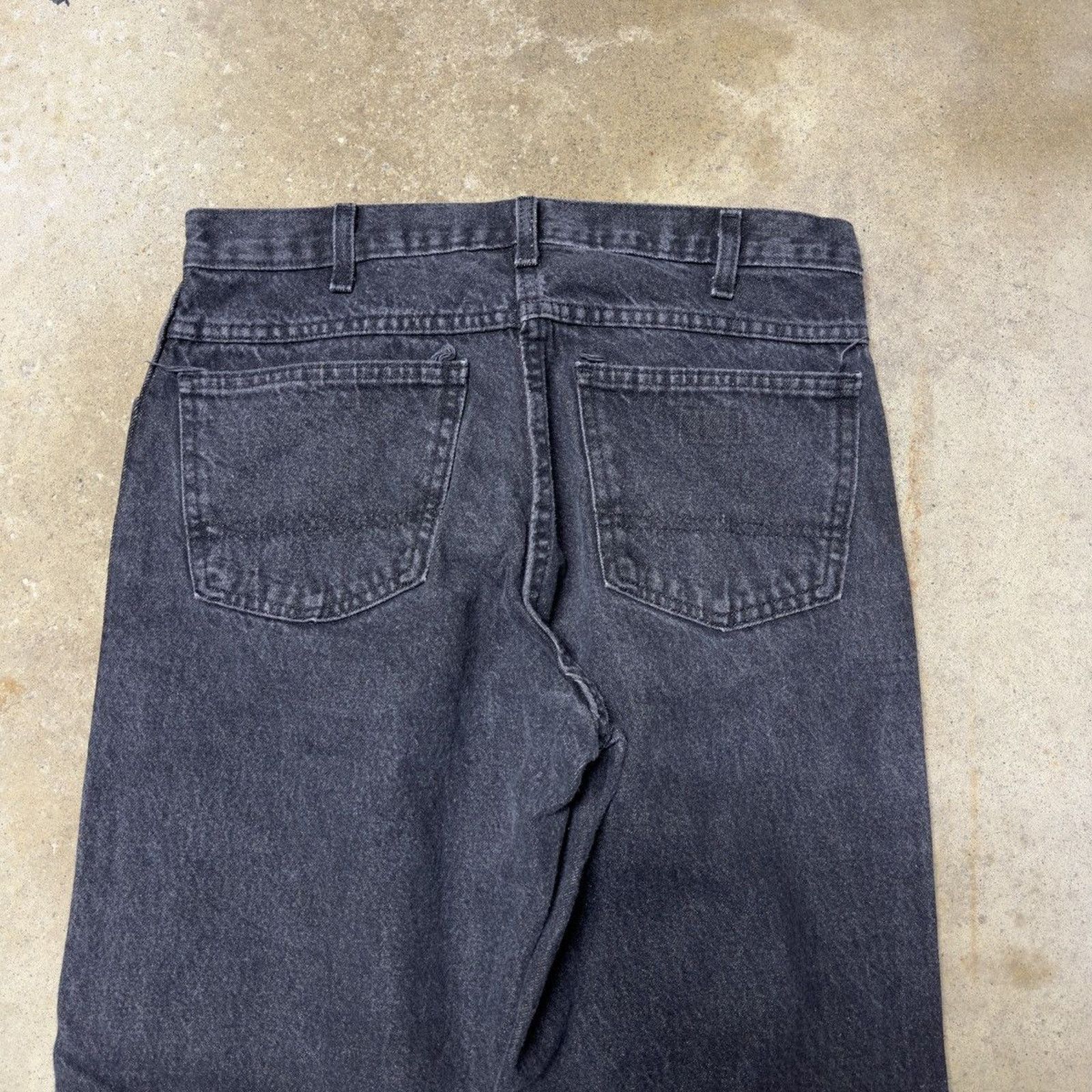 Vintage Faded Black Dickies Denim Work Jeans Skater ERD Grunge Size US 33 - 5 Thumbnail