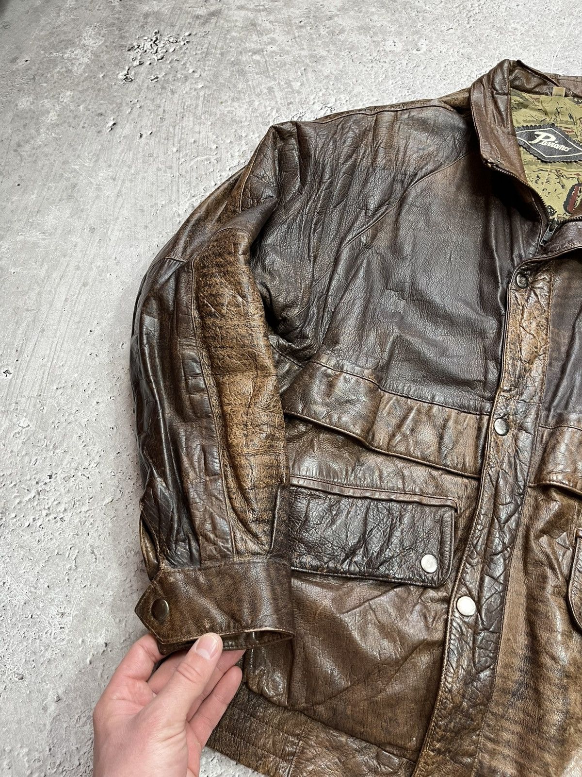 Genuine Leather Vintage Military Aviator Pilot Leather Jacket S Distressed Size US S / EU 44-46 / 1 - 10 Thumbnail